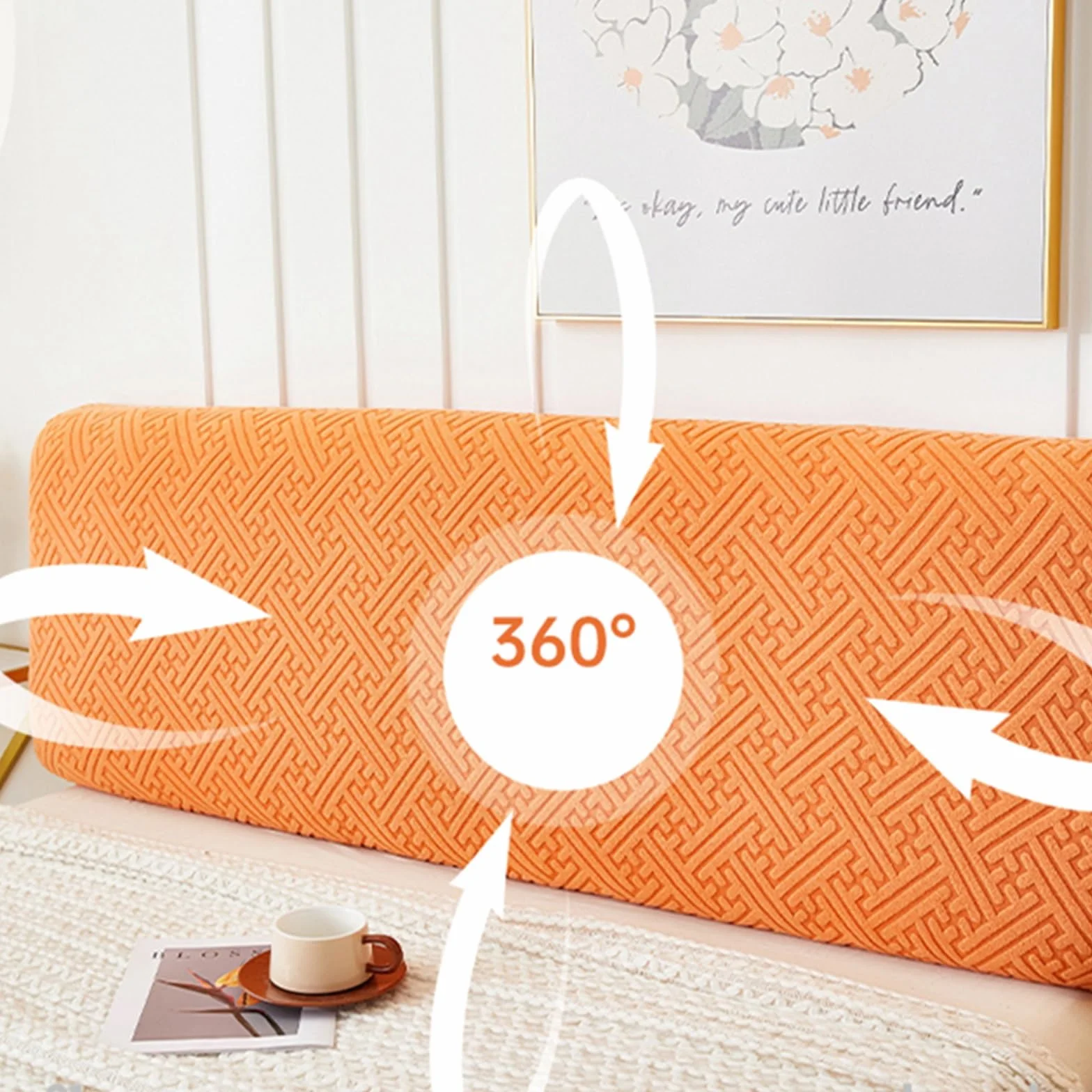 Stretch Bed Headboard Slipcover Super Soft Comfortable Bed Head Cover Dustproof All-inclusive Elastic Headboard Protection Cover For King Size Double Queen Beds(Light grey,150cm)