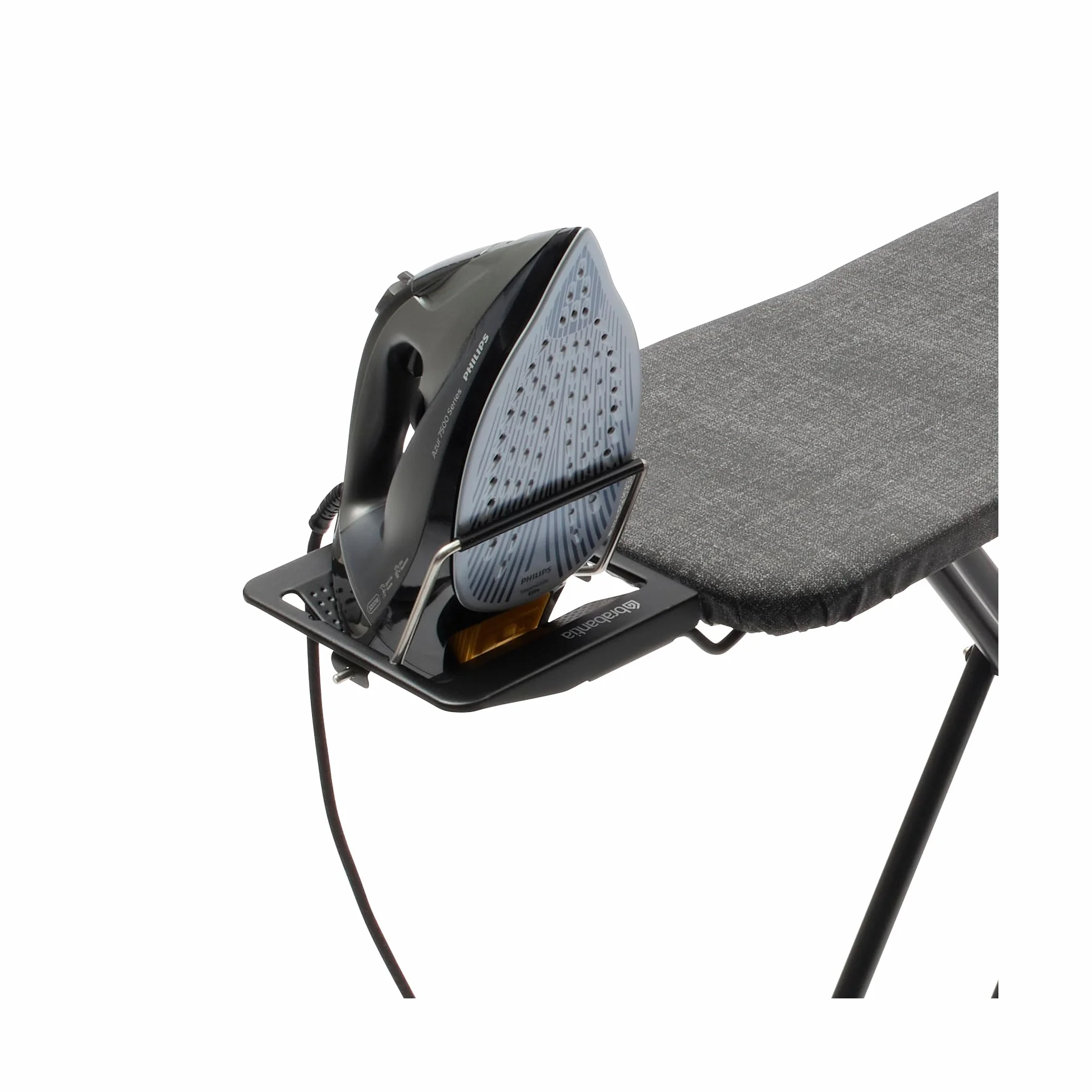 Brabantia - Ironing Board A - With Adjustable Iron Rest - Adjustable Height - Non-Slip Rubber Feet - 100% Fairtrade Cotton Cover with Foam Layer - Foldable - New Dawn - Size A (110x30 cm)