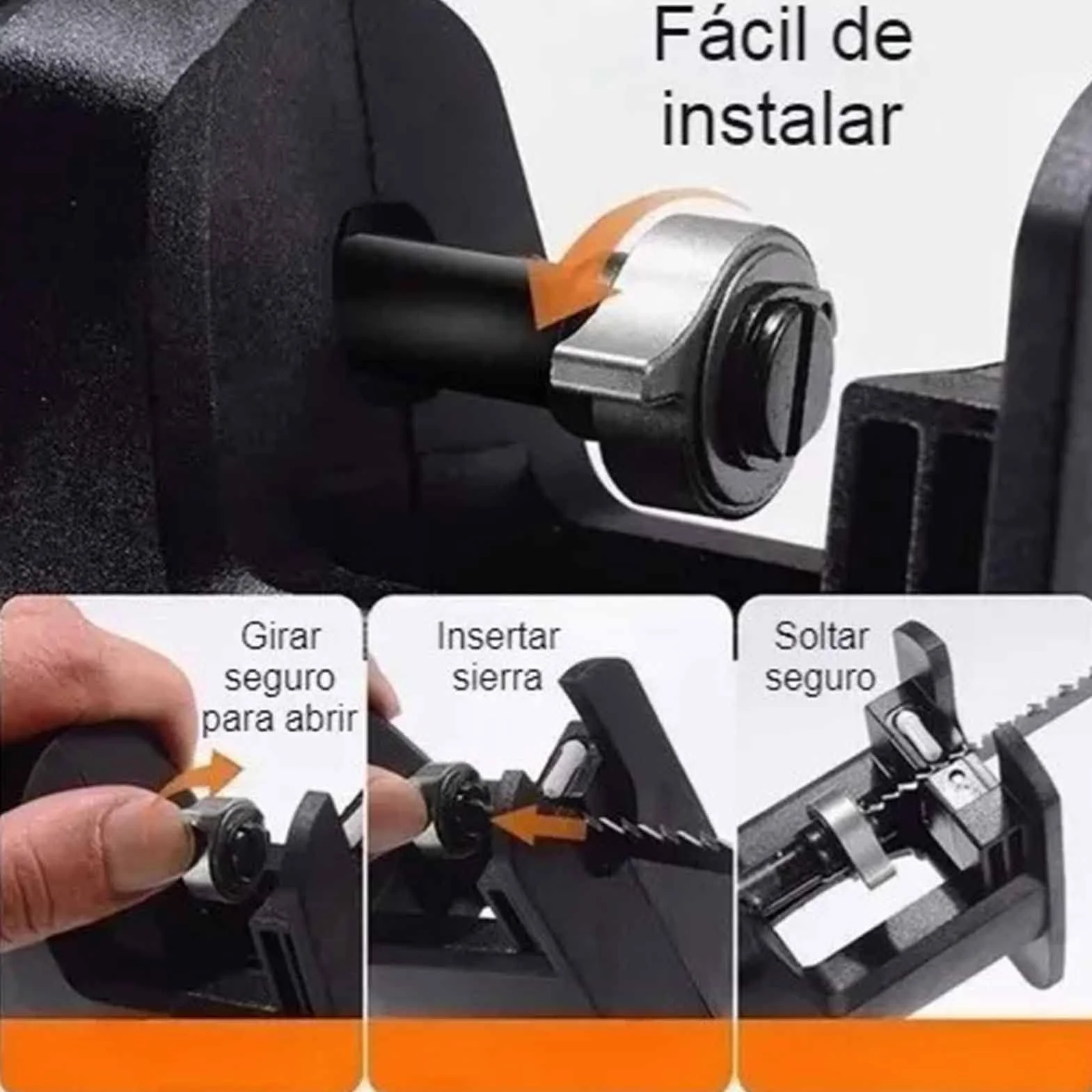 Adapter do wiertarki elektrycznej do piły szablastej, przenośna piła ręczna z 3 piłami do cięcia krzywej drewna (czarna)