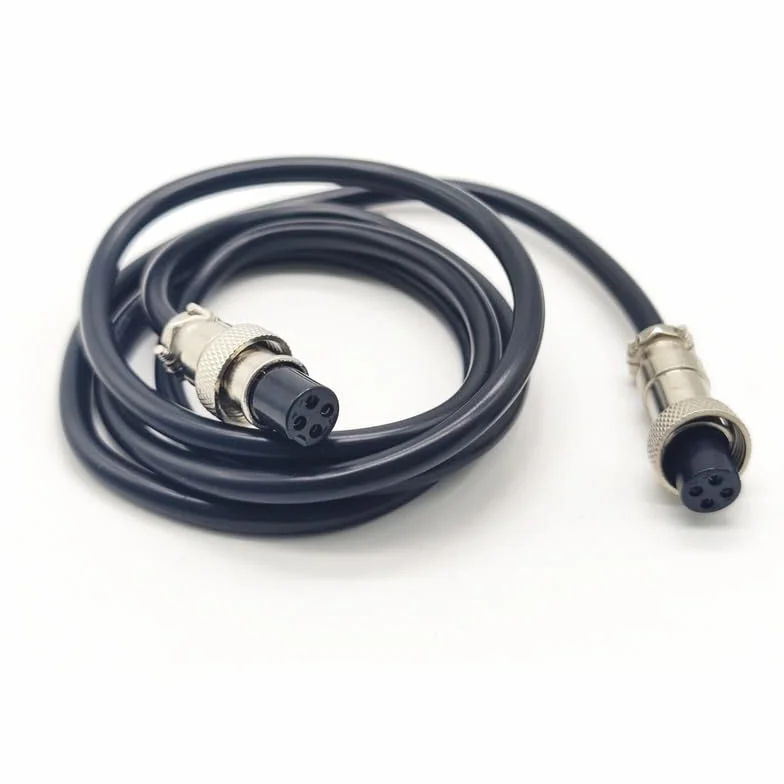 GX12 4-pinowy kabel podwójna głowica żeńska zestaw kordów lotniczych, GX12 4-pinowy panel Mount Circular Metal Airport Connector kabel żeński do żeńskiego adaptera kabel (1 m/3,28 ft)