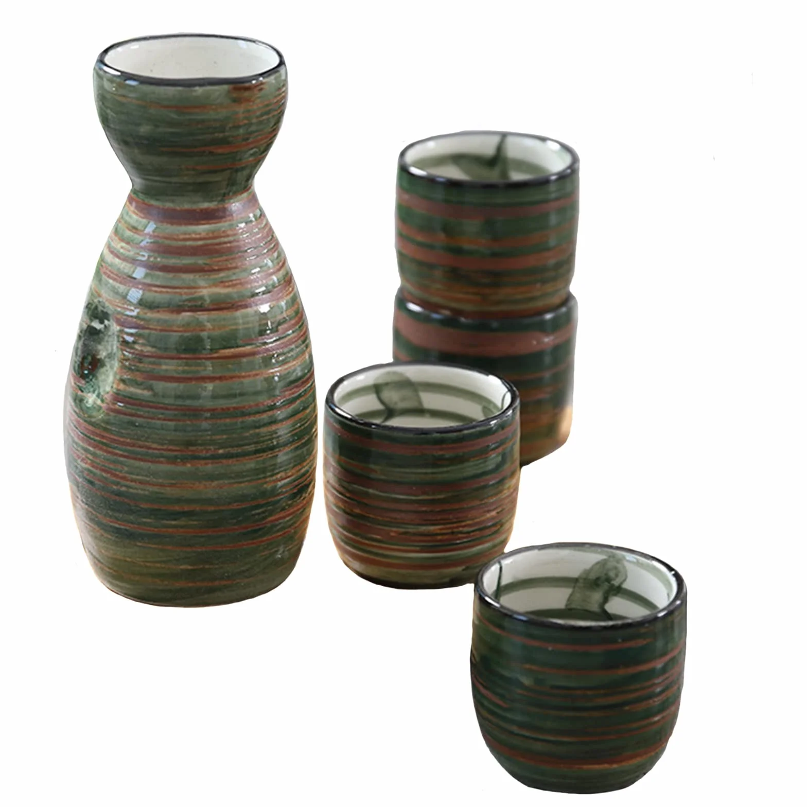 Zestaw 5 japońskich kubków do sake z kwiatem wiśni, japońskie ceramiczne kubki do sake, używane w niektórych japońskich restauracjach herbacianych, gospodarstwach domowych itd