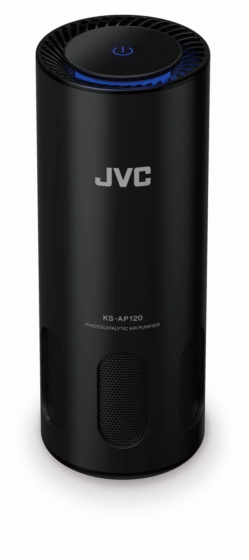 JVC KS-AP120 przenośny fotokatalityczny oczyszczacz powietrza CADR 8,5 m3/h, filtr EPA E12, filtr UV, jonizator, 2 poziomy czyszczenia, 12 W, złącze USB, sterowanie dotykowe