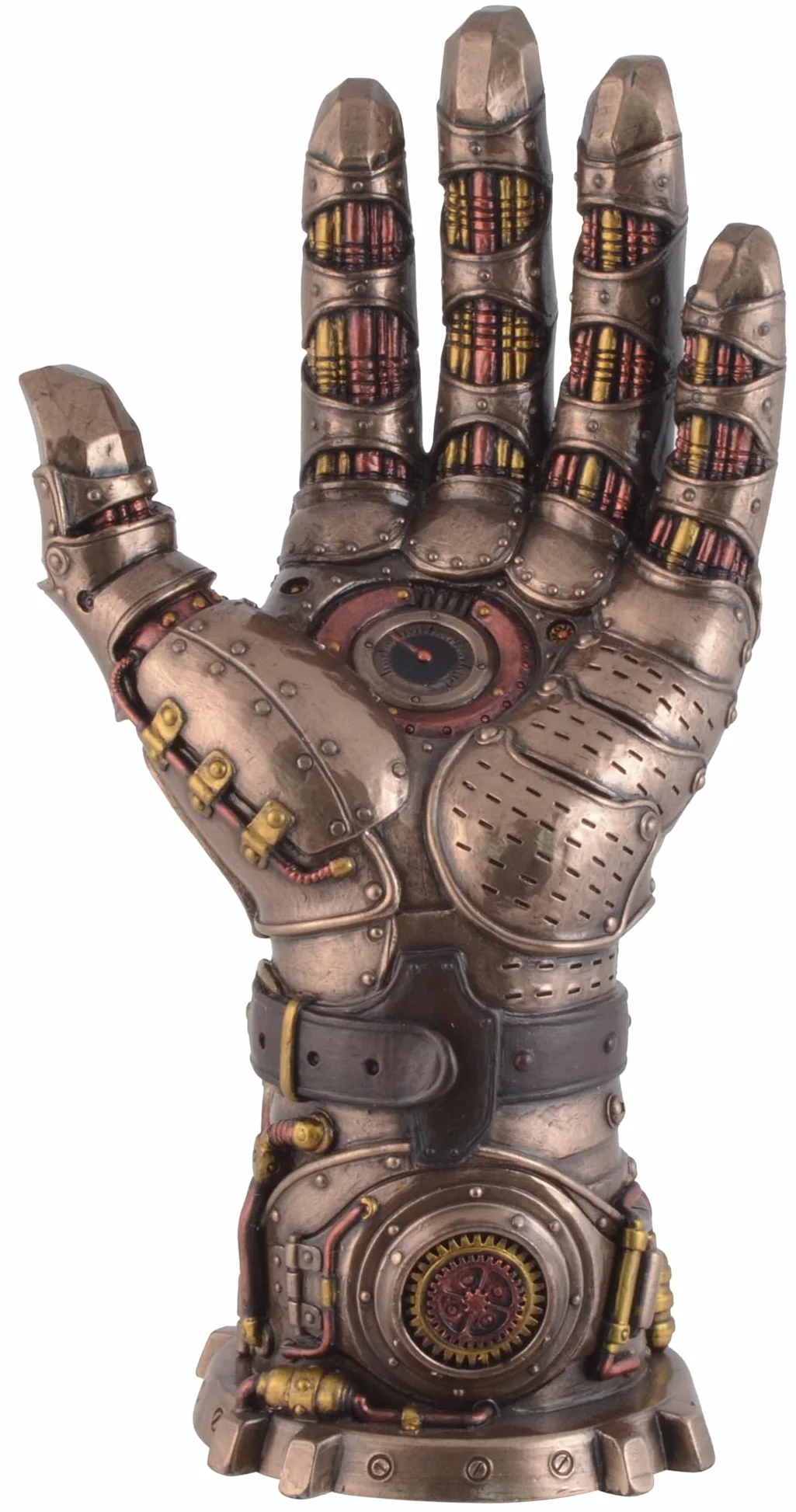 VOGLER Joh. Vogler GmbH Veronese rękawica Steampunk z dobrej woli, ze sztucznego kamienia, brązowana i kolorowana ręcznie przez artystę, brąz, LxBxH ca. 14x10x26 cm