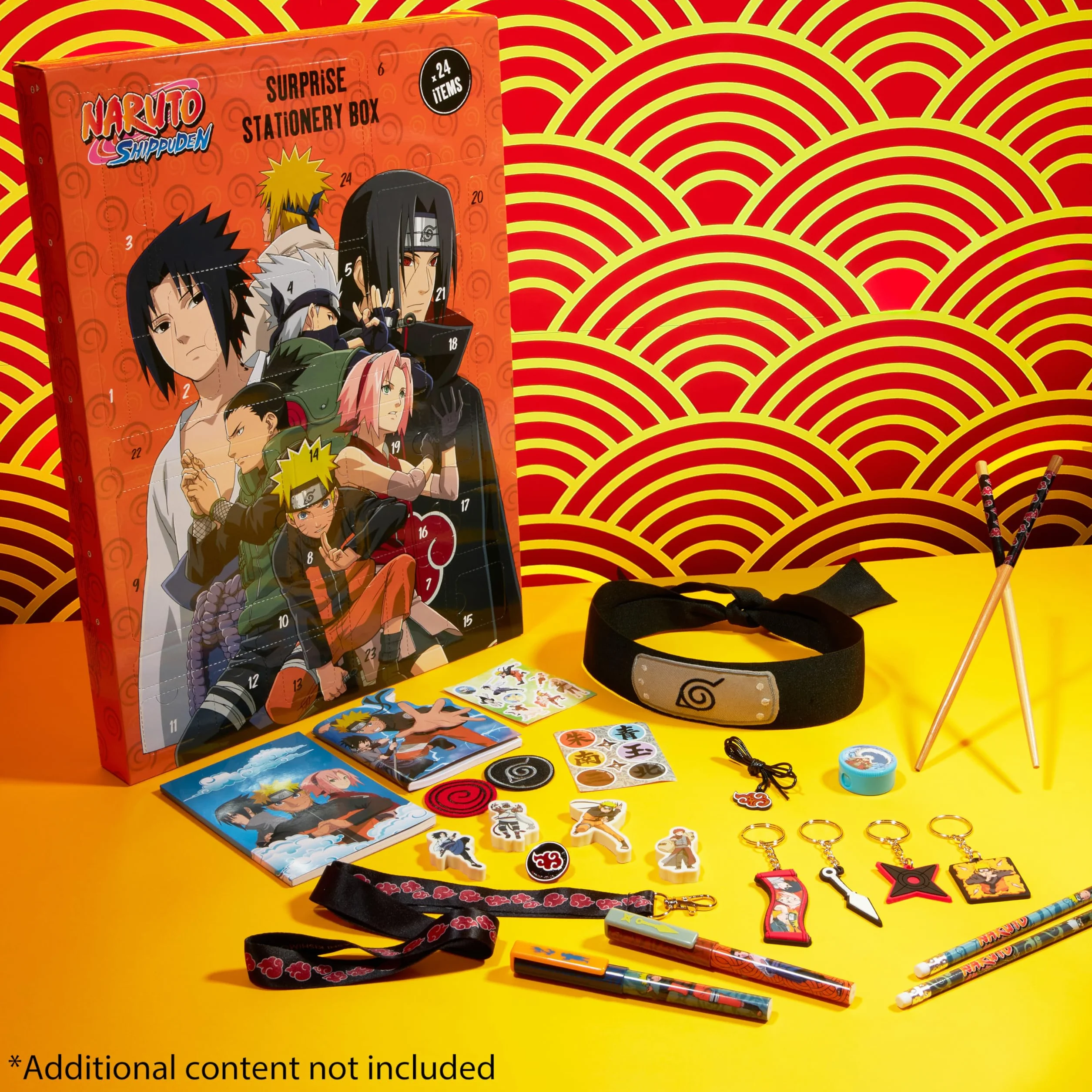 Naruto Kalendarz adwentowy 2024 Dzieci, Anime Papeteria Odliczanie Kalendarz Prezenty dla Dzieci (Pomarańczowy)