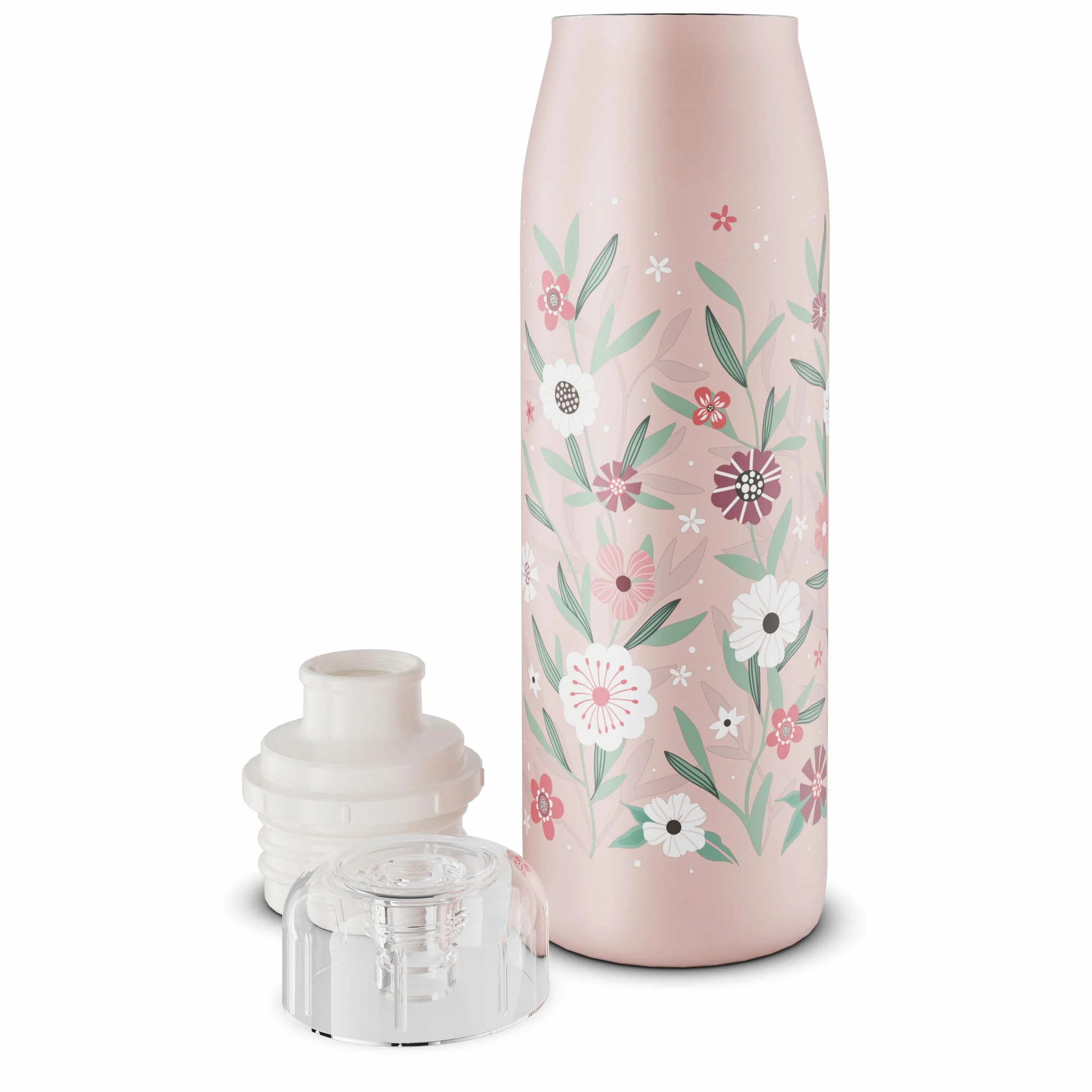 alfi Kids ISO BOTTLE 500 ml, różowa, pastelowa, termoizolacyjna butelka dla dzieci, stal nierdzewna, absolutnie szczelna, z zakrętką, utrzymuje ciepło przez 12 godzin, zimno przez 24 godziny, butelka