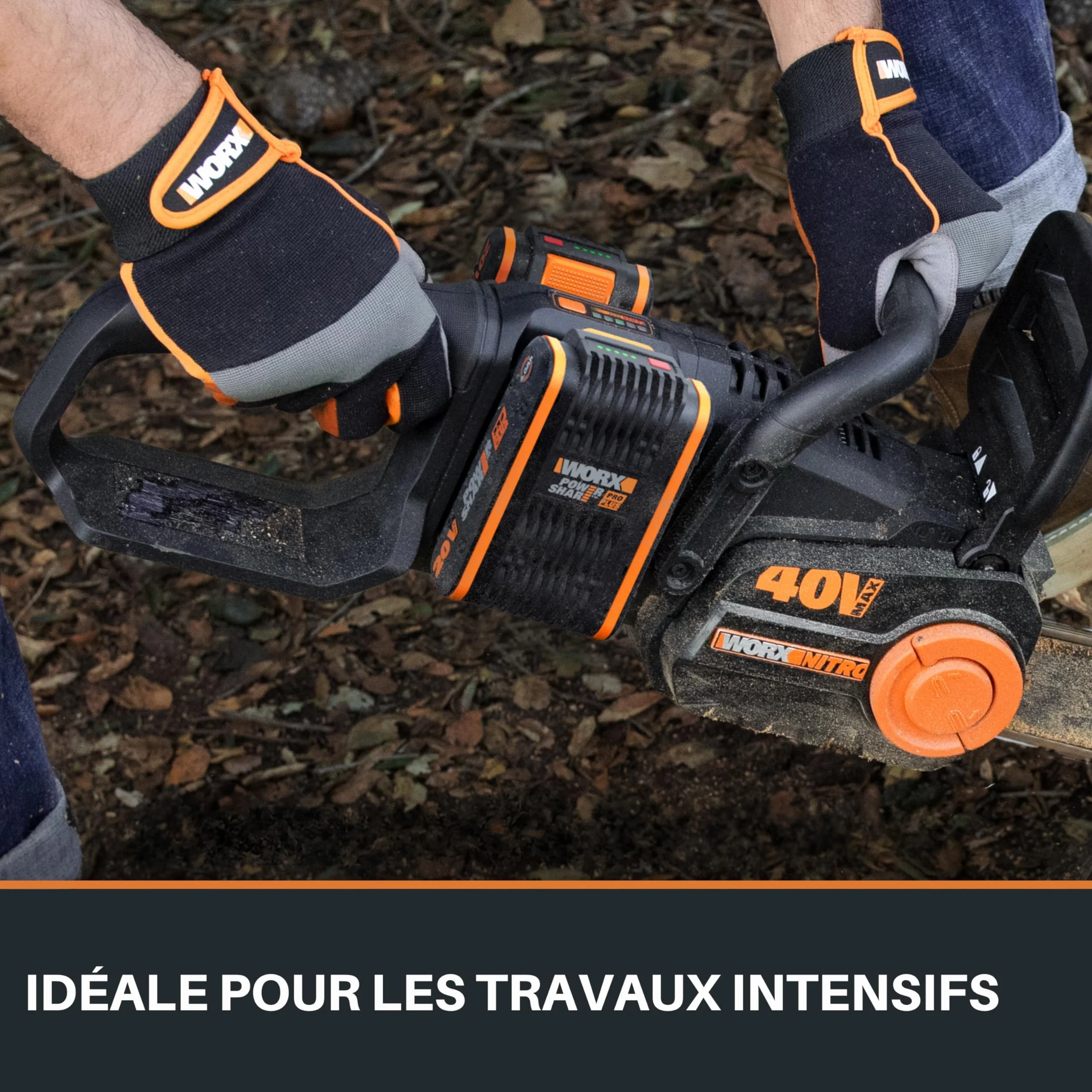 WORX Akumulator Powershare Pro Plus 20V 4Ah WA3646, akumulator o długim cyklu, z technologią o wysokiej wydajności, wbudowanym wskaźnikiem, kompaktowy i lekki, kompatybilny ze wszystkimi narzędziami