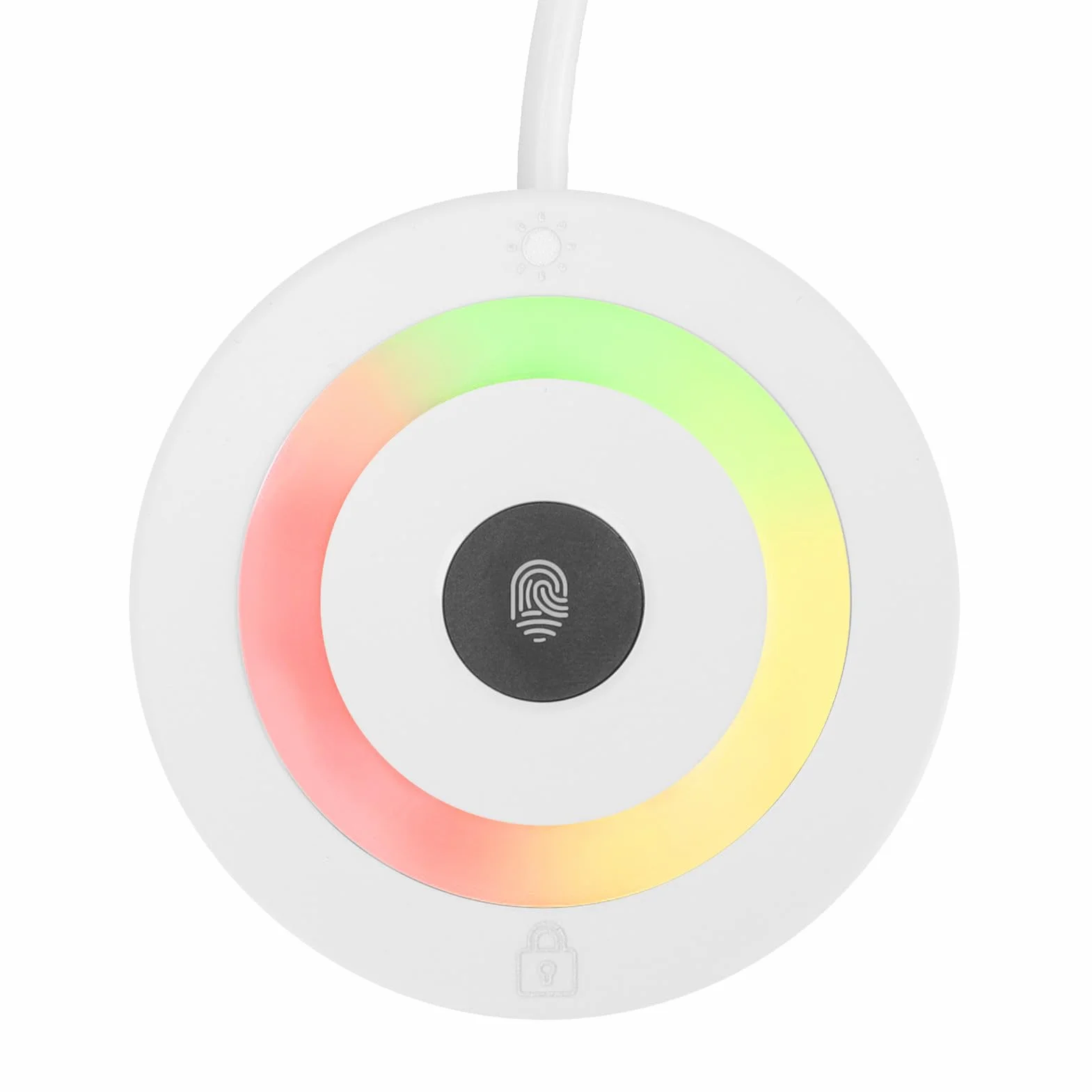 Vikye Czytnik Linii Papilarnych USB dla Wygranych Hello, Dotykowy Skaner Biometryczny 360° dla Wygranych 10/11 z reakcją 0,5 Sekundy, Obsługuje 10 Odcisków Palców, Kabel 1,5 M