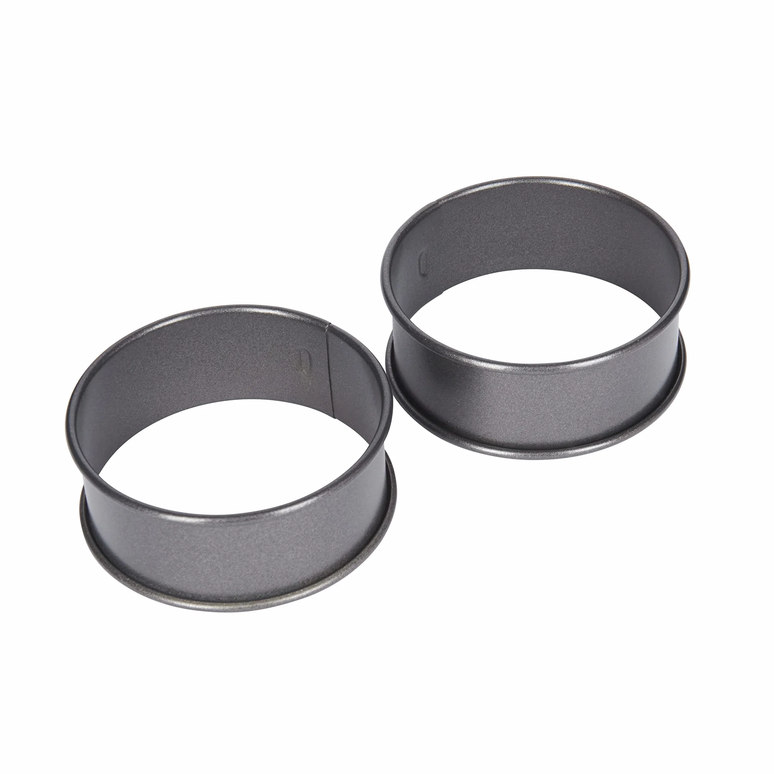 KitchenCraft pierścienie do jajek ze stali nierdzewnej, nieprzywierające, zestaw 2 szt.