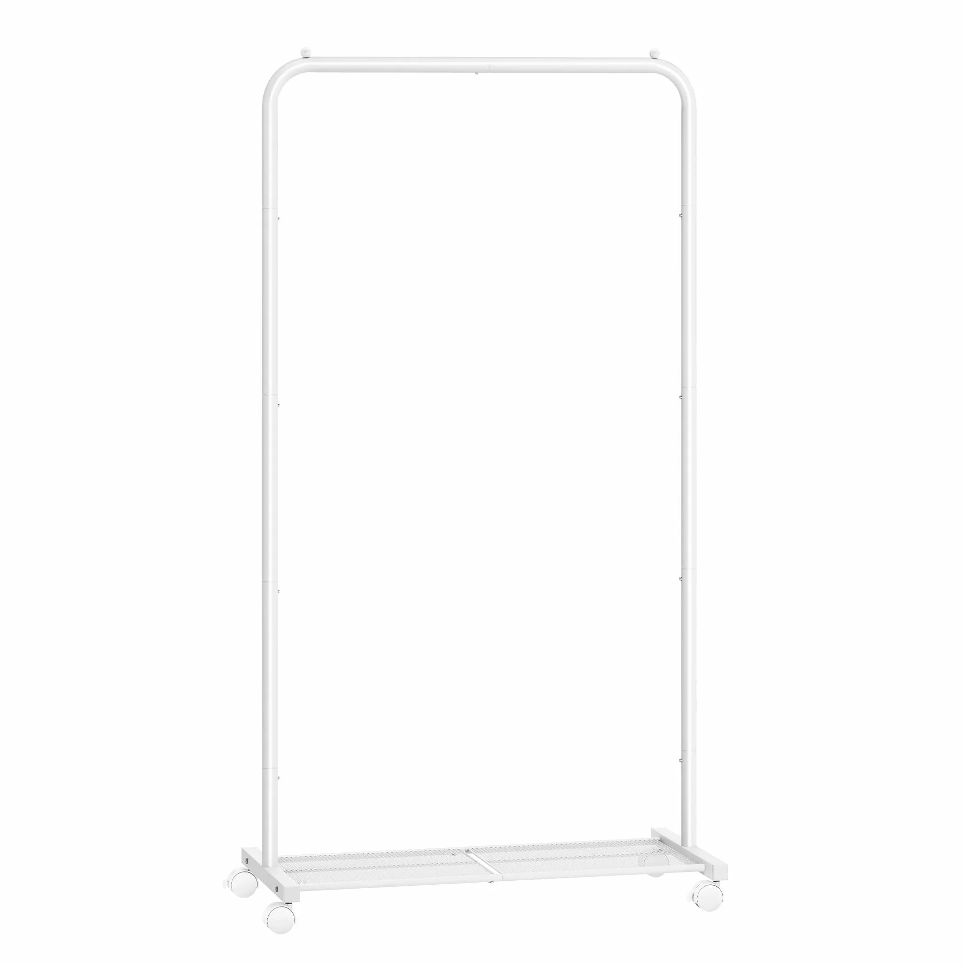 SONGMICS HSR130W01 wieszak na ubrania na kółkach 74 cm stalowy biały