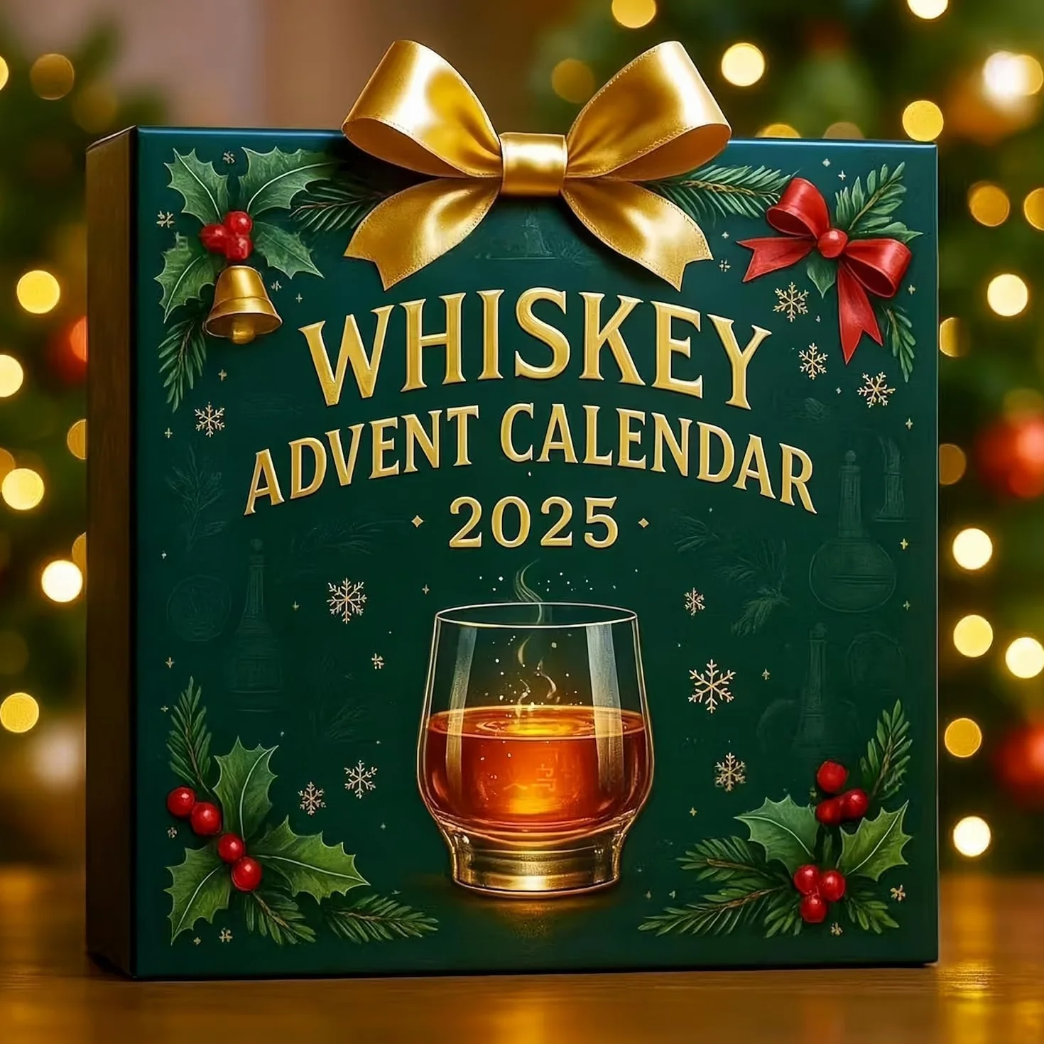 Pudełka z kalendarzem adwentowym whisky na rok 2025, 24 wisiorki premium z whisky do świątecznego odliczania i dawania prezentów, codzienna podróż degustacyjna po świecie whisky - z mo Graphic Design