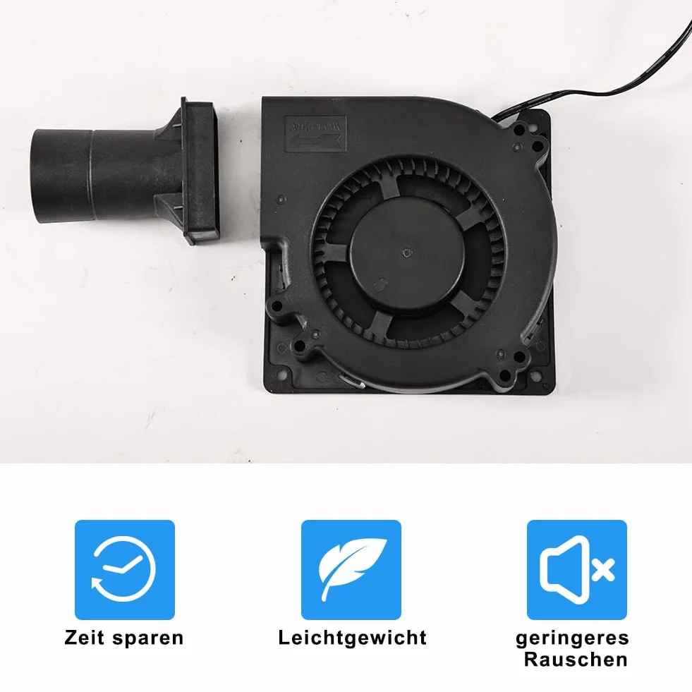 Dmuchawa, wentylator 230 V z regulatorem prędkości obrotowej – wentylator promieniowy AC z regulatorem, dmuchawa turbinowa do urządzeń grzewczych, grilla, grilla, piknik, chłodzenie do