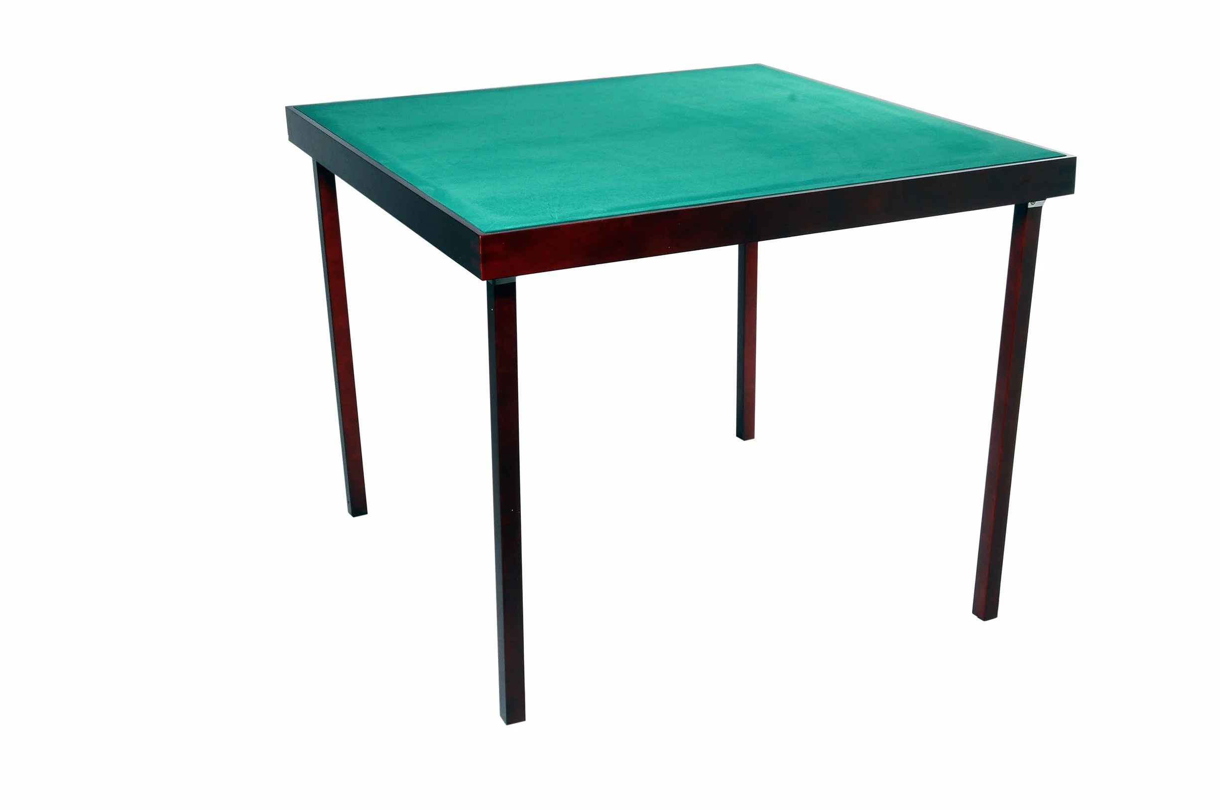Engelhart - 390501- Stolik z mostu brzozowego - składany stół z tektury - zielona filcowa taca (89cm x 89cm)