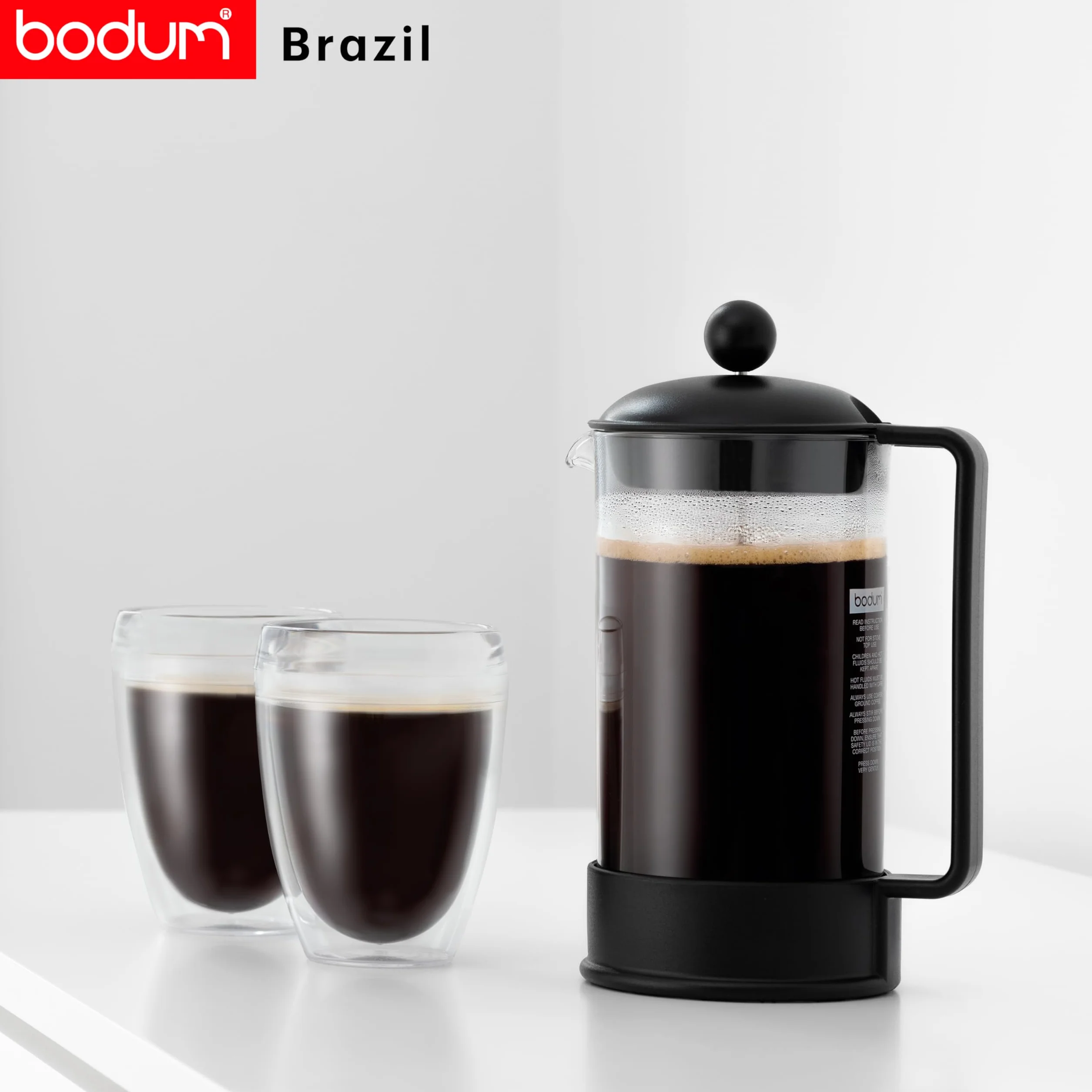 Bodum BRAZIL:,1548-01, zaparzacz do kawy, AA88 filiżanek, 1 l, czarny