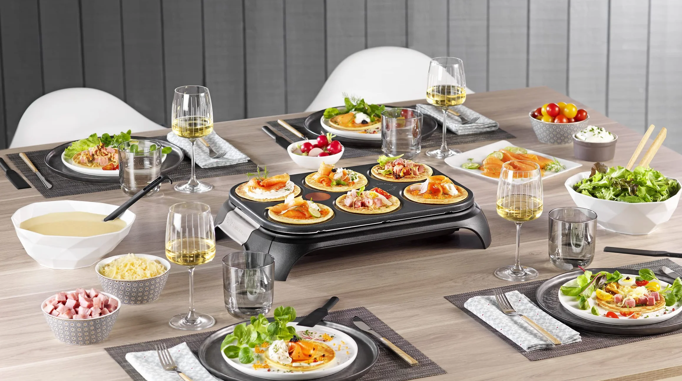 Tefal Crep Party stal szlachetna & Design PY558813 – naleśniki i powłoka nieprzywierająca ze stali nierdzewnej o pojemności na 6 naleśników