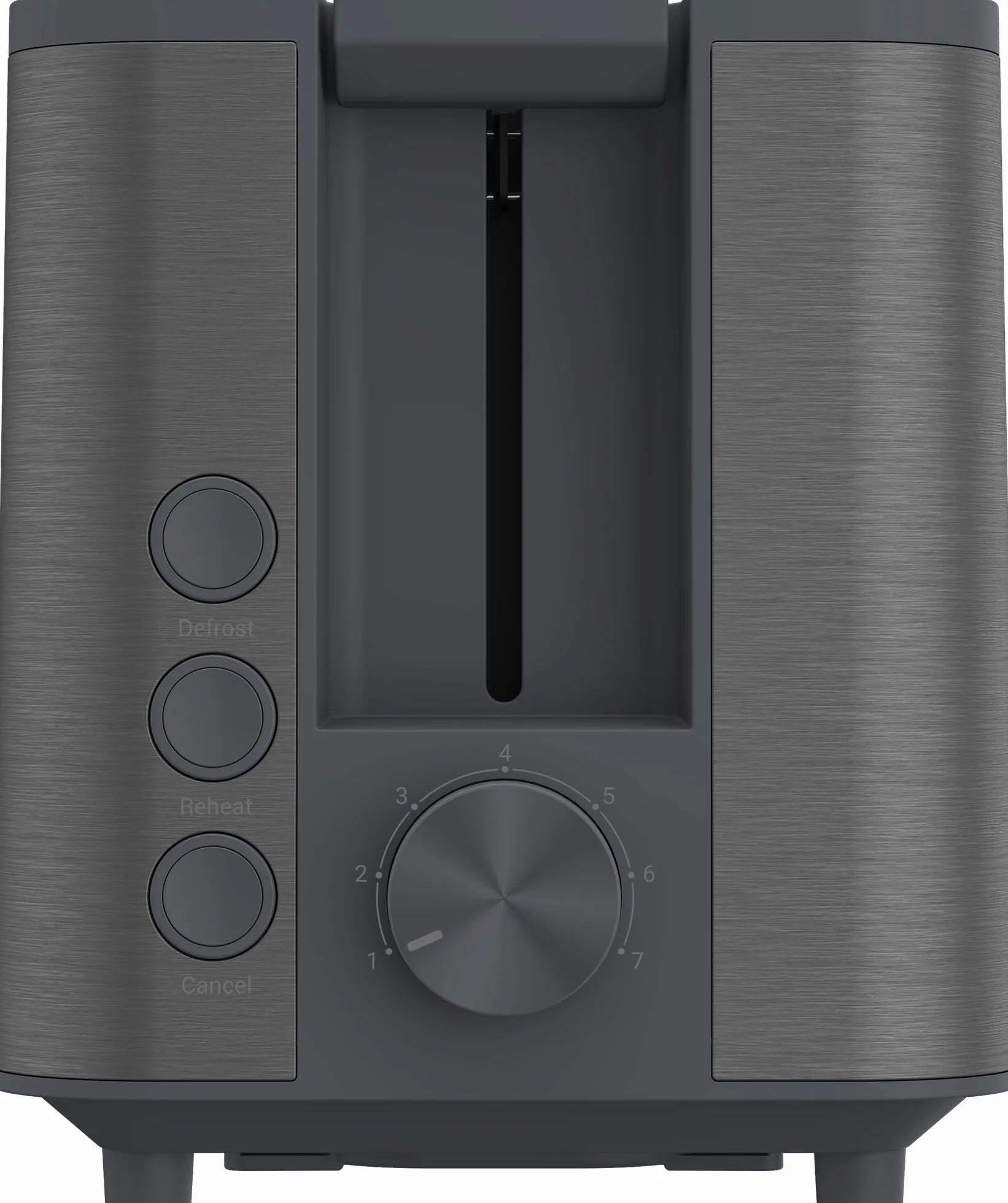 Grundig TA 7340 toster, moc 950 W, automatyczna funkcja pop-up i centrowanie chleba, zmienny stopień opiekania, wyjmowana szuflada na okruchy, 2 przegródki do pieczenia, zwijanie kabla, Dark Inox