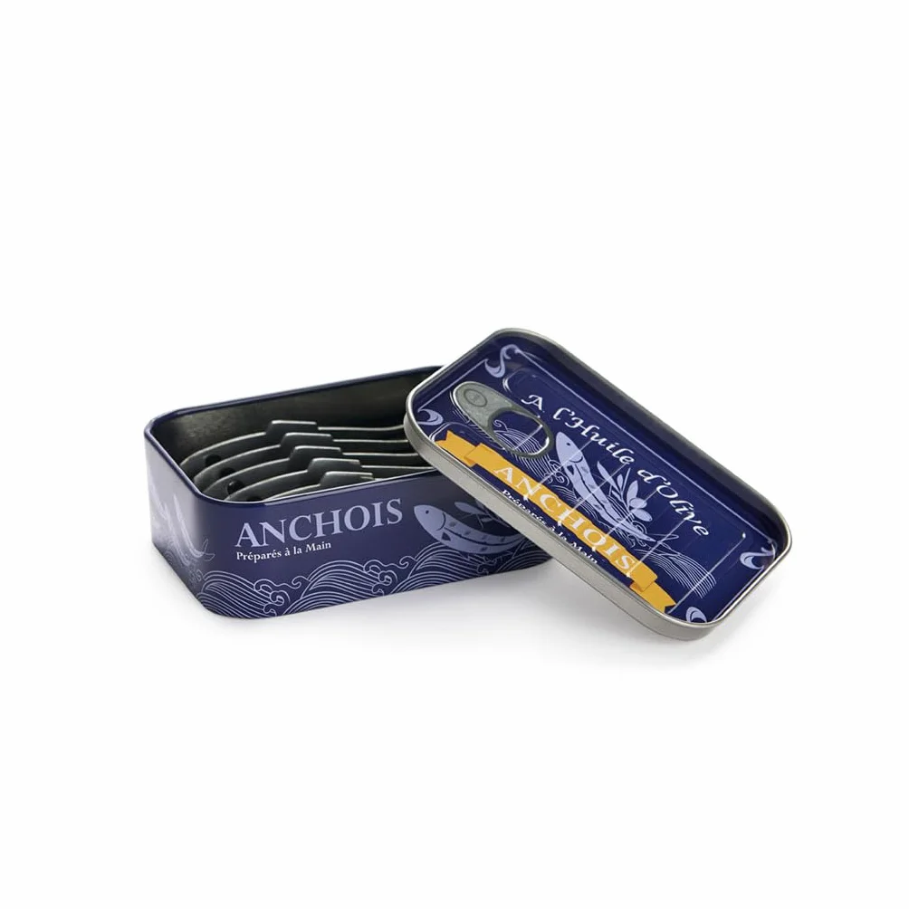 Balvi Widelec przekąskowy Conserverie Anchois Retro Design anchois Puszka/INOX