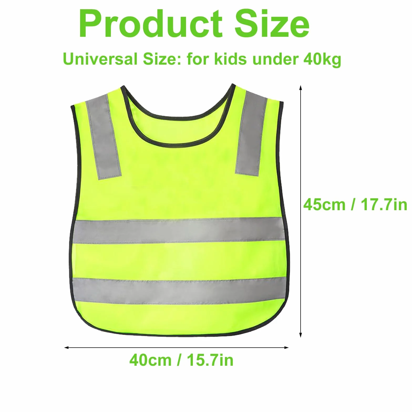 4 szt. kamizelki Hi Vis dla dzieci, żółte, wysoka widoczność, odblaskowa kamizelka bezpieczeństwa dla dzieci, dziewcząt, chłopców, na zewnątrz
