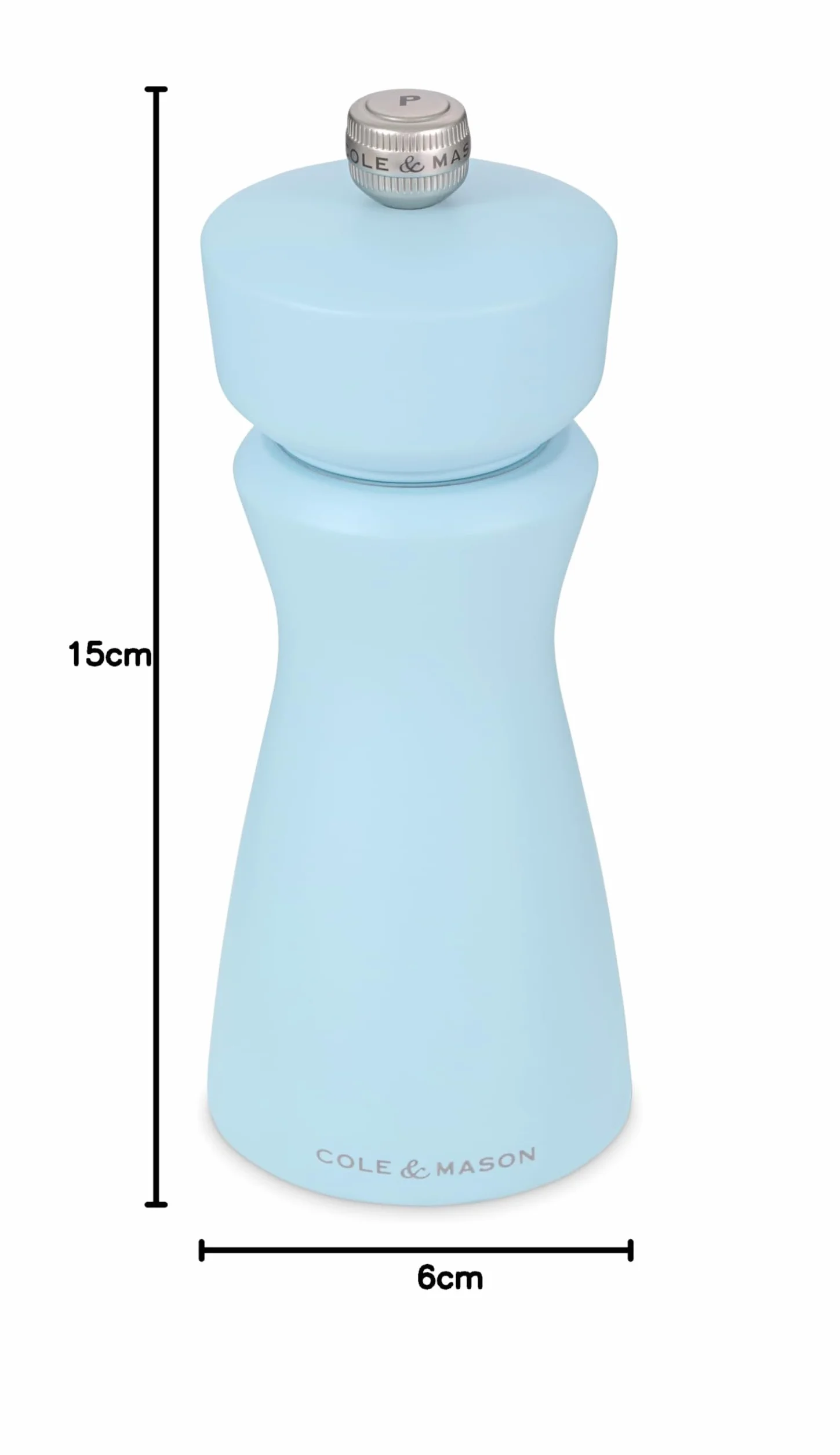 Cole & Mason Kenton młynek do soli i pieprzu, regulowany ceramiczny, 15 cm
