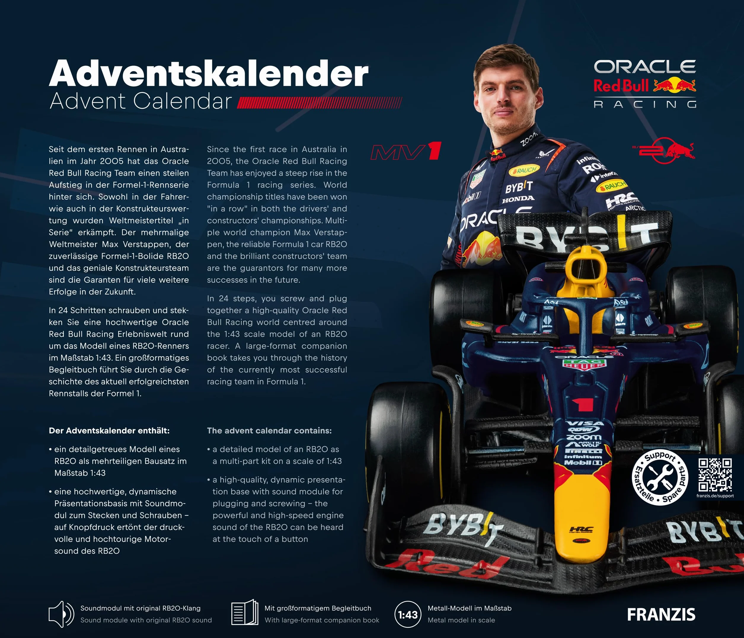 FRANZIS 67245 - Oracle Red Bull Racing Adventskalender 2025