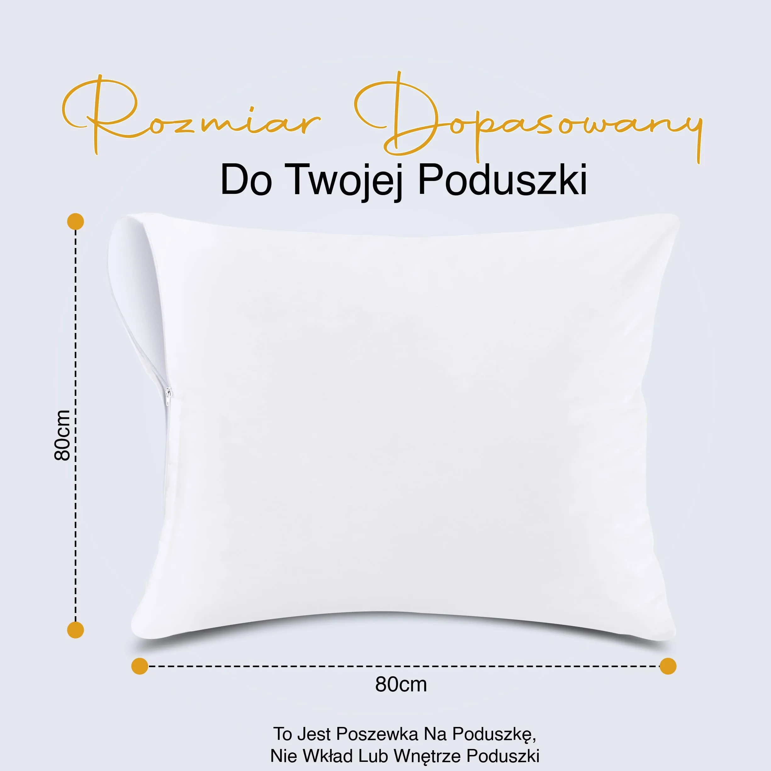 Utopia Bedding Wodoodporna poszewka na poduszkę z zamkiem błyskawicznym, ochraniacz na poduszkę, poszewka z certyfikatem Oeko-TEX (biały, 80 x 80 | 2 szt)