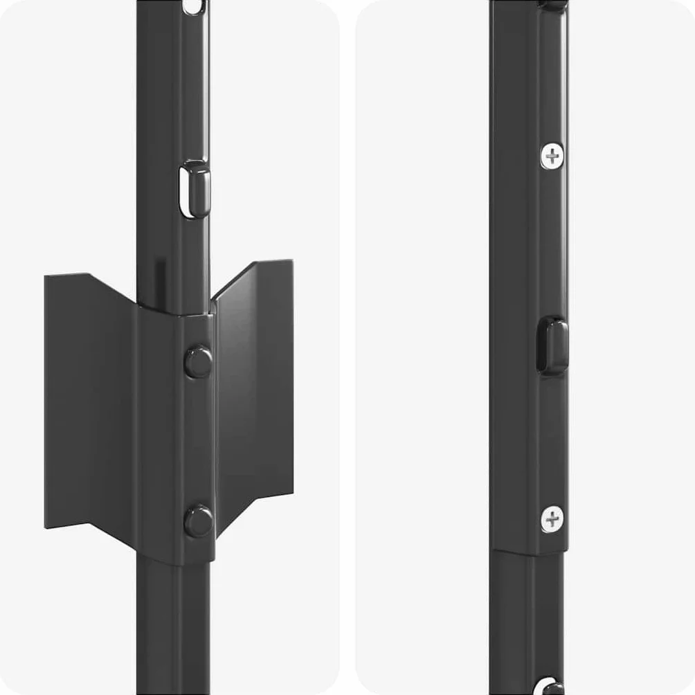 vidaXL Słupek ogrodzeniowy. 5 pcs Szary 150 cm Stal, Słupki ogrodowe i tarasowe, trwałe cylindryczne, nowoczesna bariera do Twojego podwórka