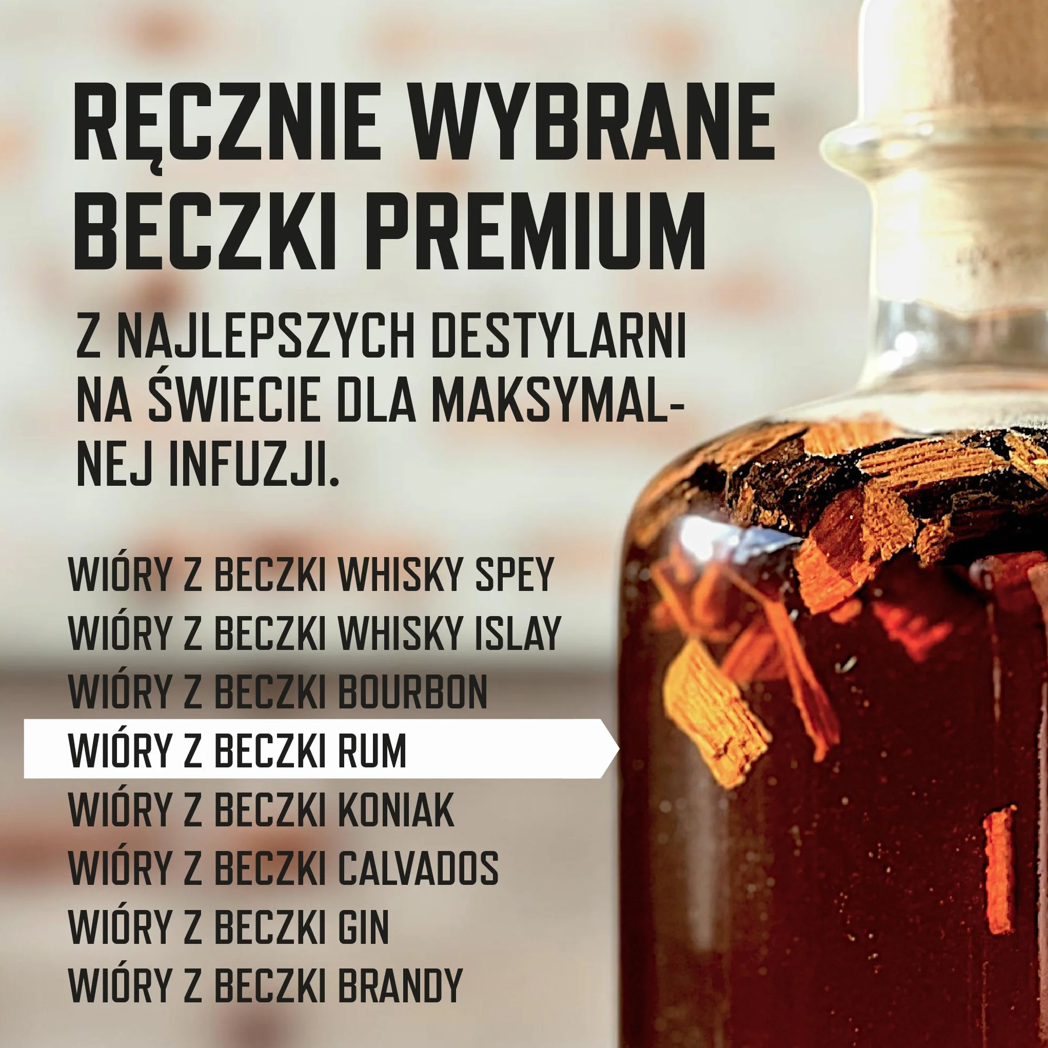 Deer Jimmy's® Rum do samodzielnego wykonania z dżamajskimi żetonami dębowymi premium