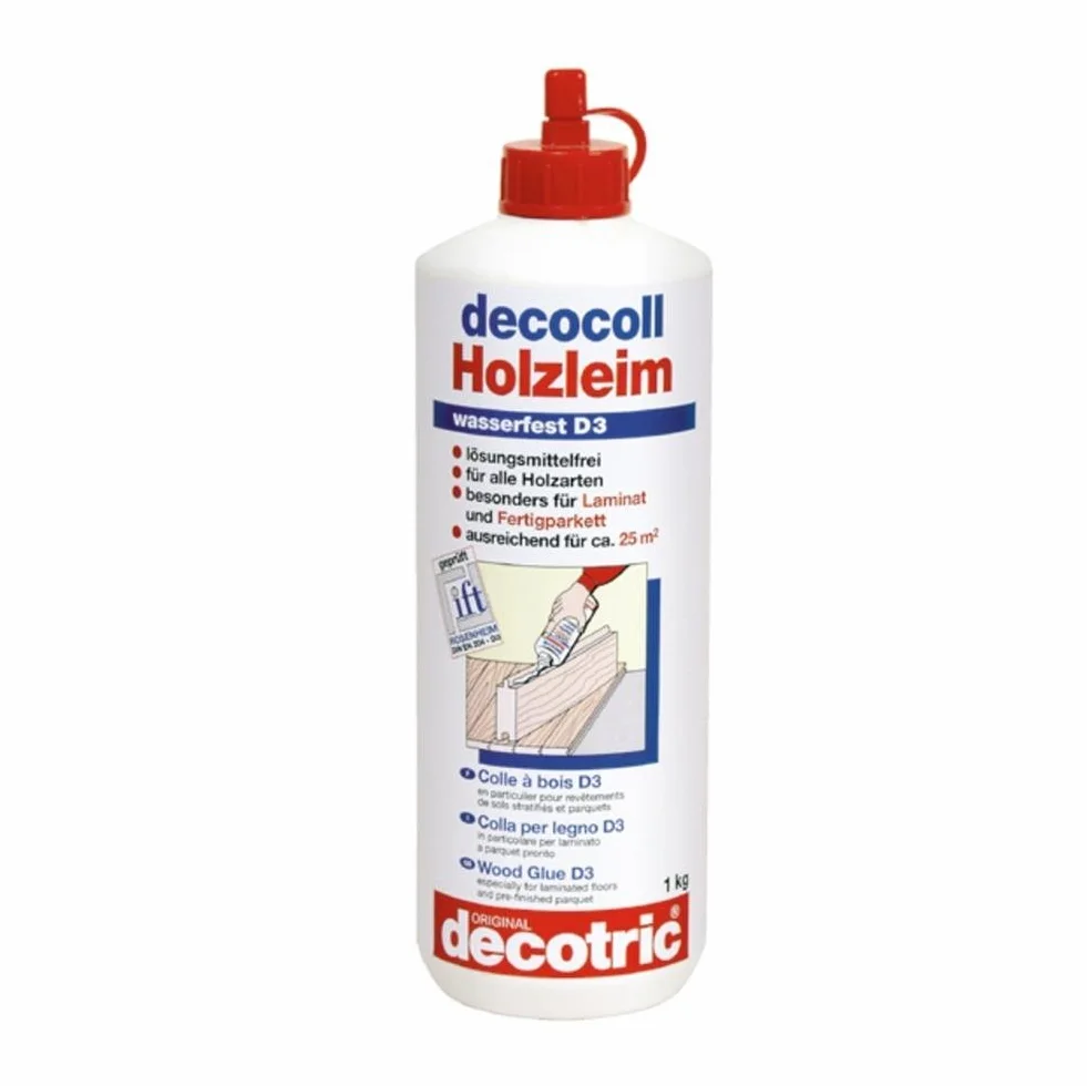Wodoodporny klej do drewna do wszystkich rodzajów drewna. Szczególnie do laminatu i parkietu gotowego 1 kg