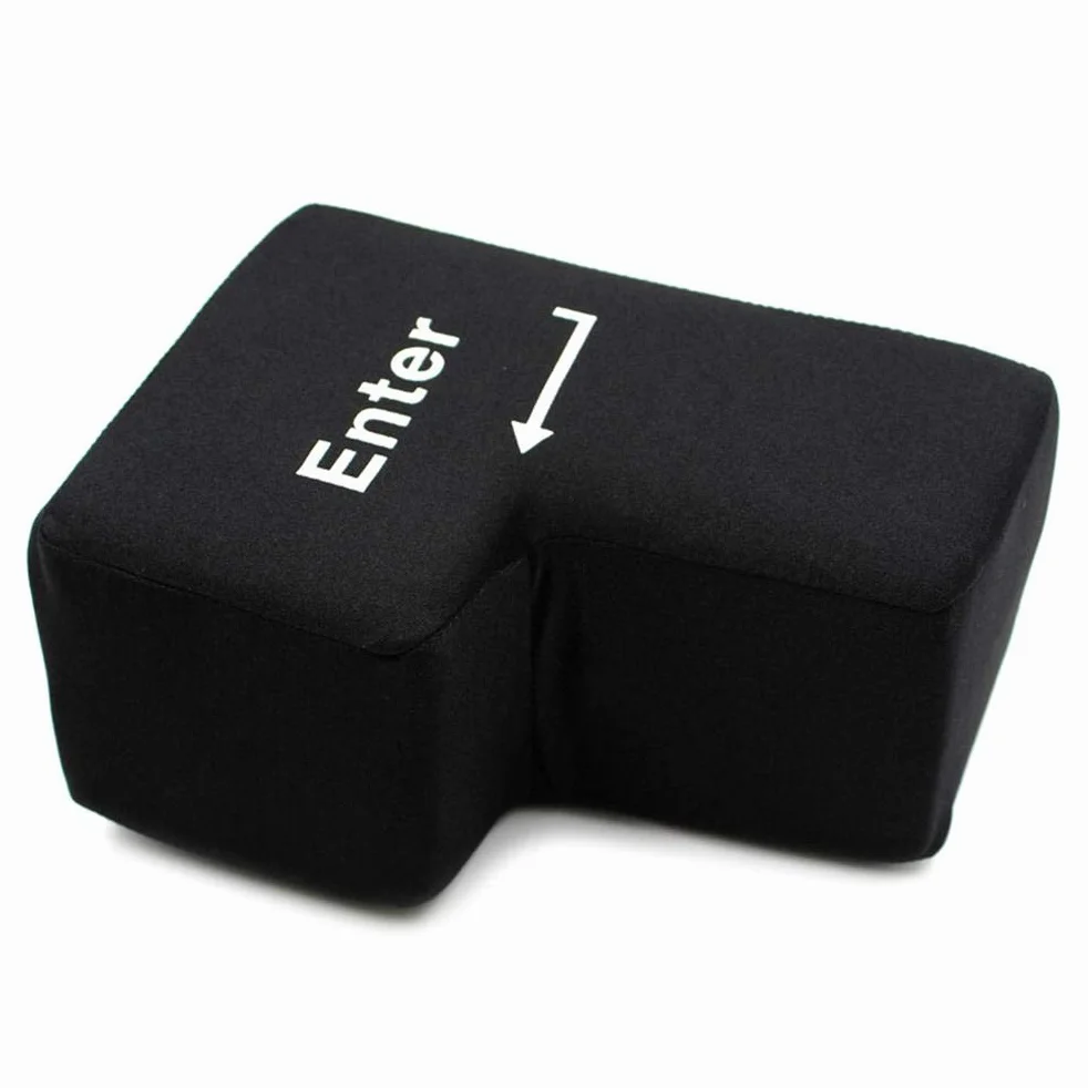 duży klawisz Enter Przycisk Enter Poduszka dekoracyjna Zabawna poduszka do spania w biurze Laptop Komputer Biurko na biurko na laptopa gadżety biurko laptop biurko mężczyźni stres poduszka