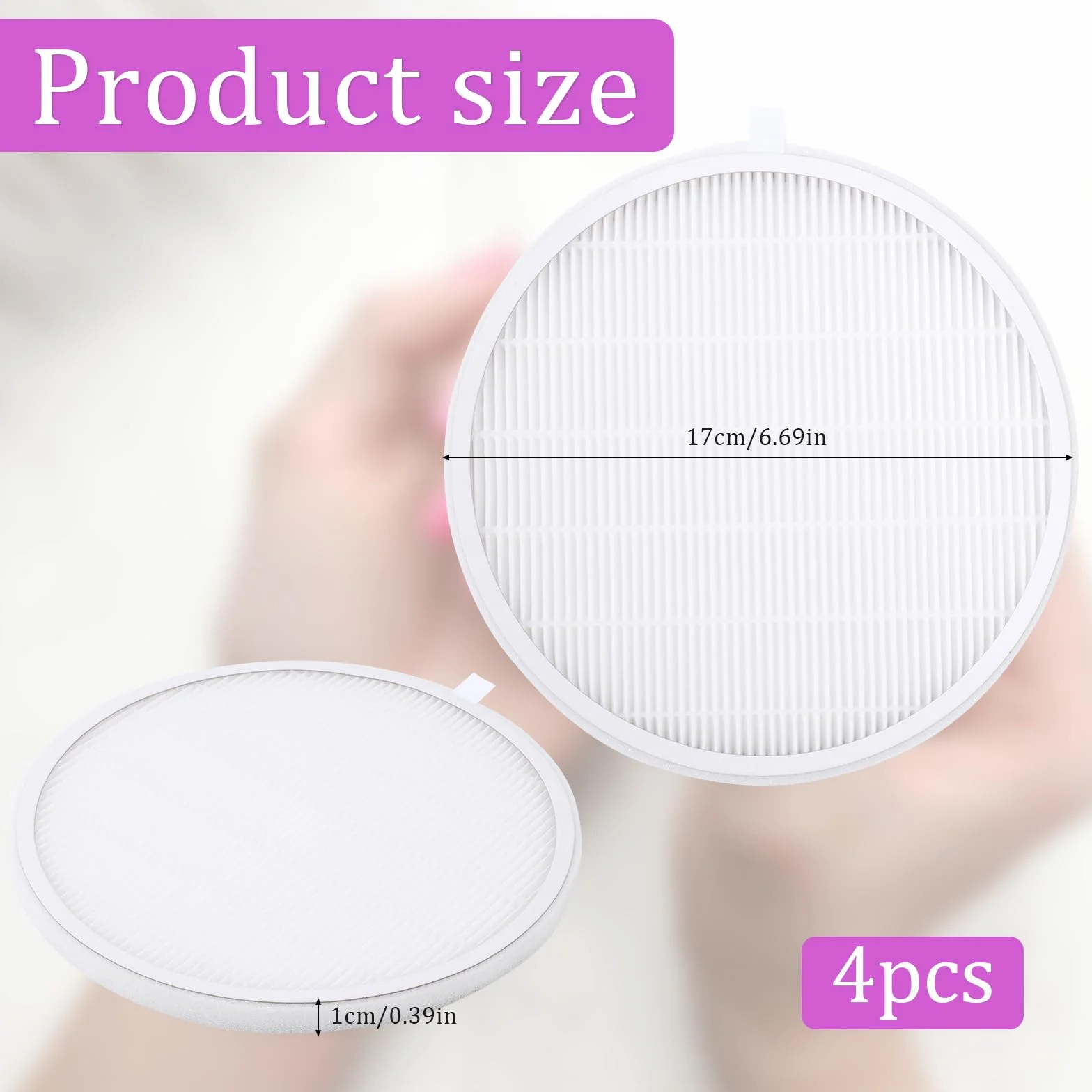 4szt Filtr Wymienny do Pochlaniacza Pylu do Paznokci, Filtr do Pochlaniacza Pylu do Paznokci Filtr do Pylu do Paznokci do Odkurzacza do Paznokci 40W/60W/80W Manicure Pedicure Narzedzi