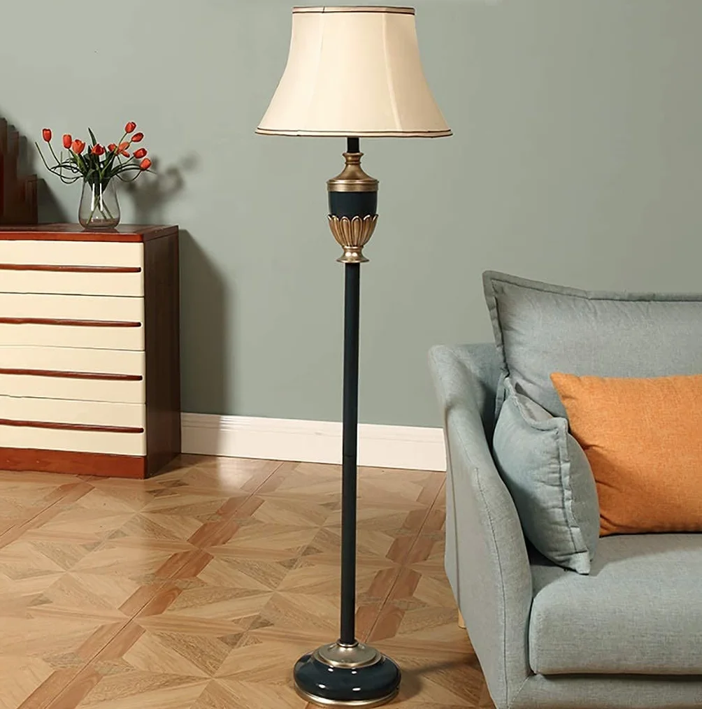 Żywiczna lampa podłogowa, lampa stojąca w stylu europejskim do salonu Study Hotel Villa Lampy dekoracyjne 16,14 "× 59,06" needed