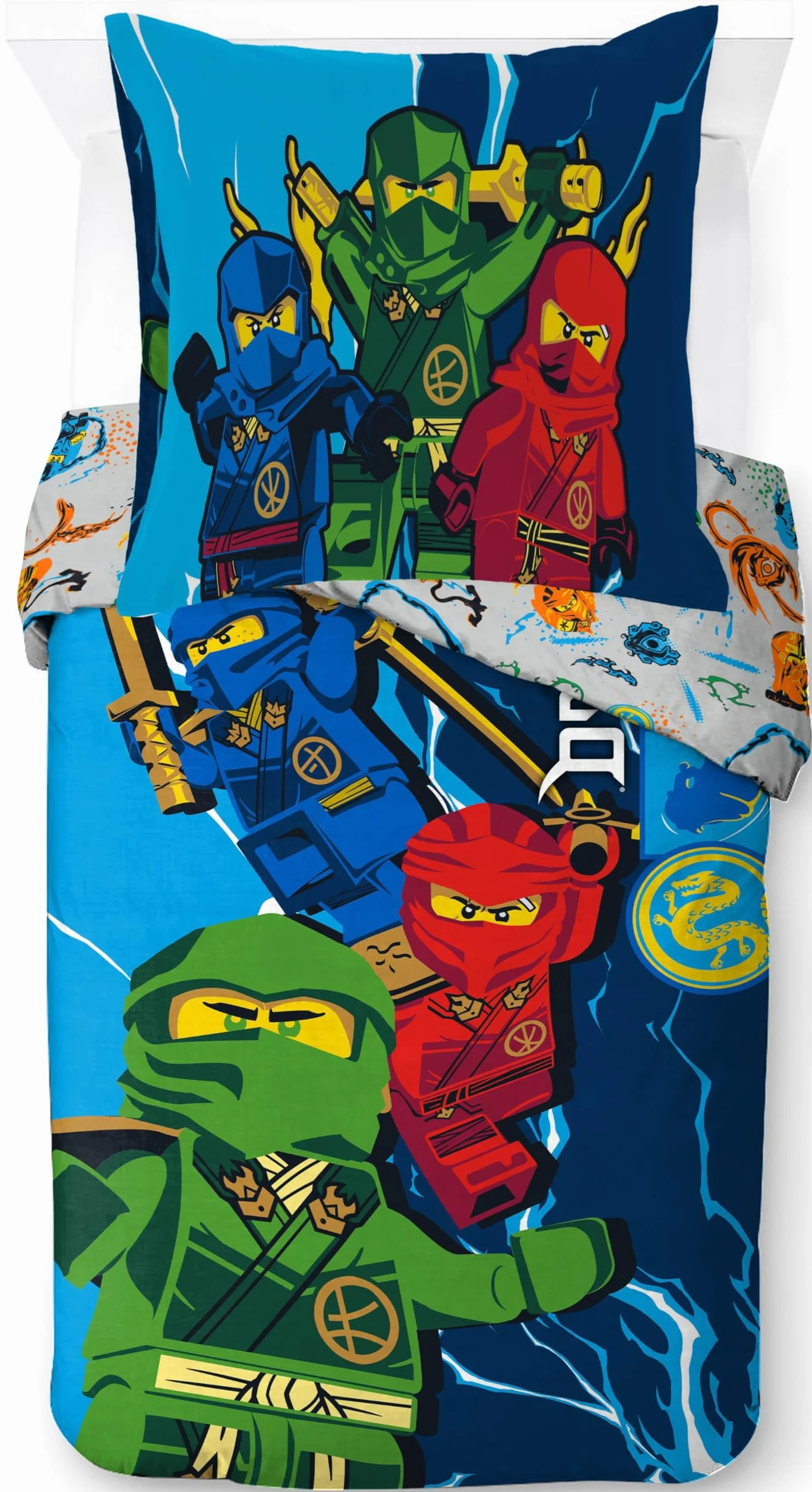 Jay Franco Lego Ninjago komplet pościeli dziecięcej niebieski 2-częściowy