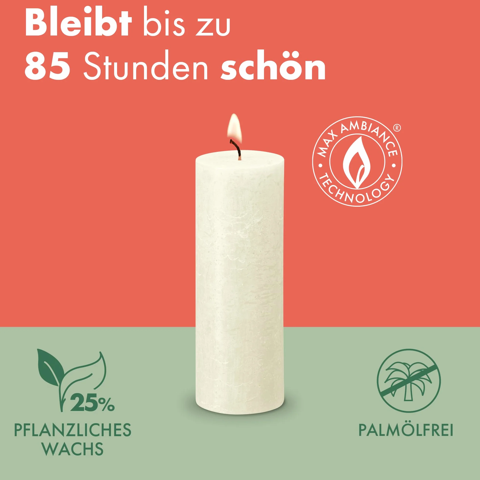 Bolsius Świeca Filarowa, Żółty, 4 Sztuki