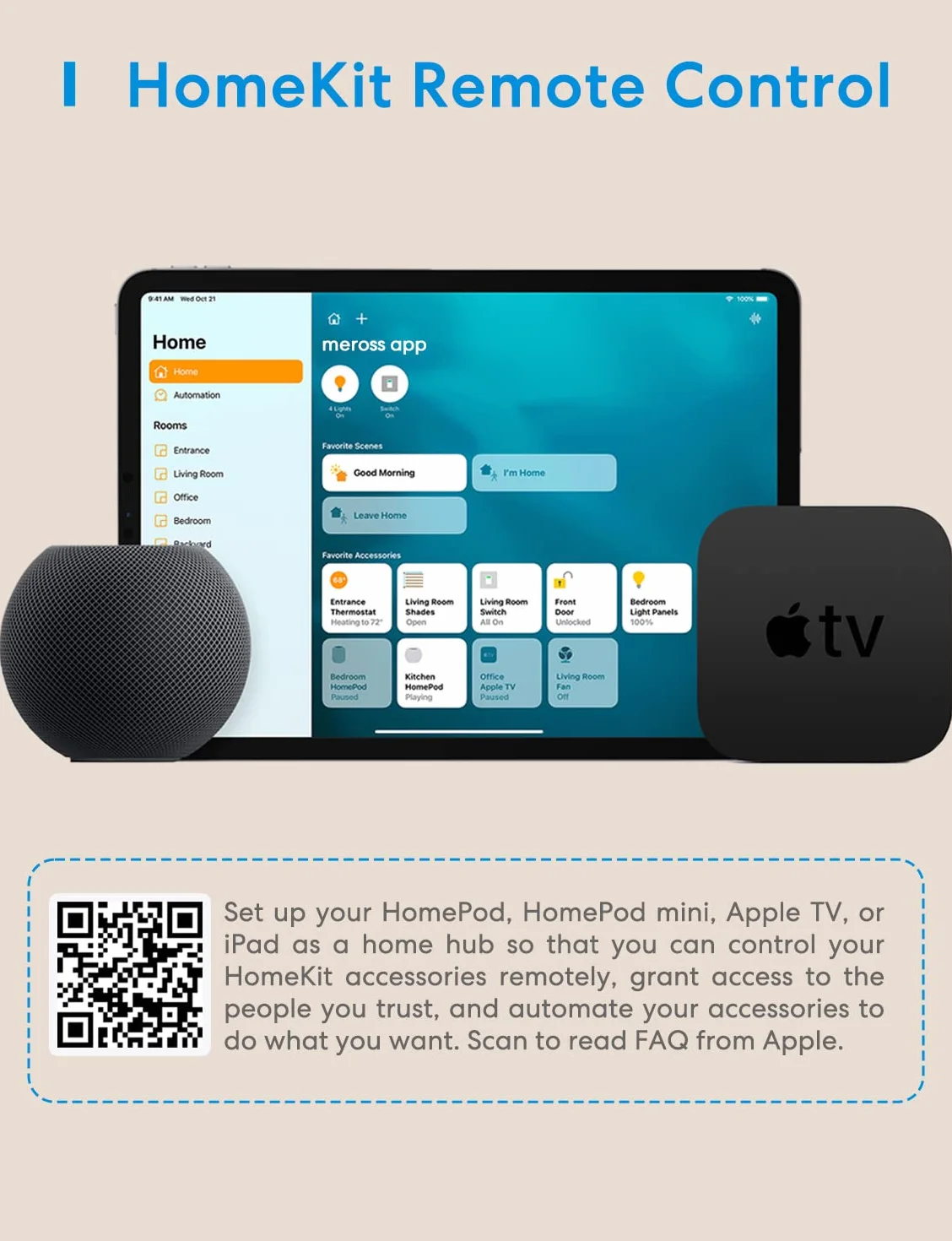Inteligentna wtyczka WiFi 16A 3840W, kompatybilna z Apple HomeKit Siri, Alexa, Google Assistant i SmartThings, z pilotem Meross app, WiFi Smart Plug, Pakiet 4