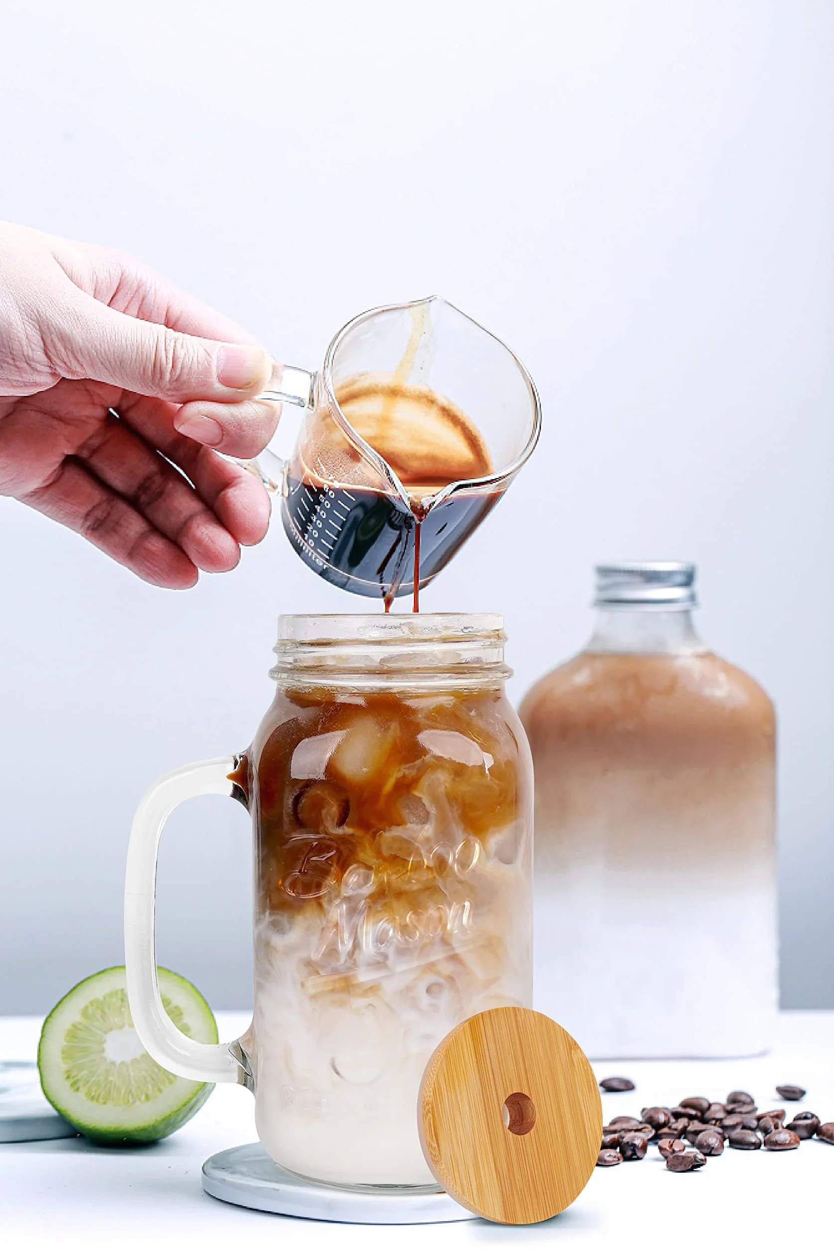 Mason Jar słoik z pokrywką i słomką 24 oz