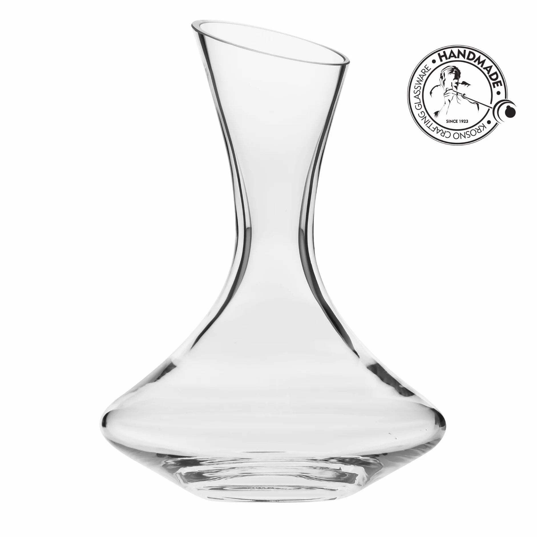 Karafka do wina 750 ML Krystaliczne szkło Bezołowiowa Ręcznie wykonana KROSNO