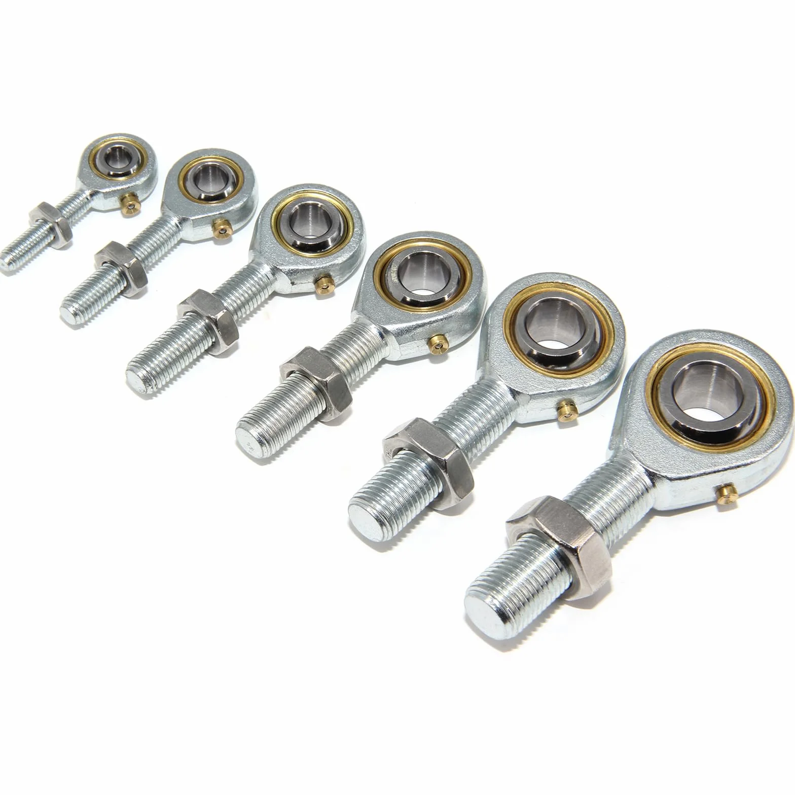 4 sztuki POSB4 Rod End Bearings otwór 1/4 cala wstępnie nasmarowany łożysko 1/4-28 gwint zewnętrzny prawy z nakrętkami zabezpieczającymi