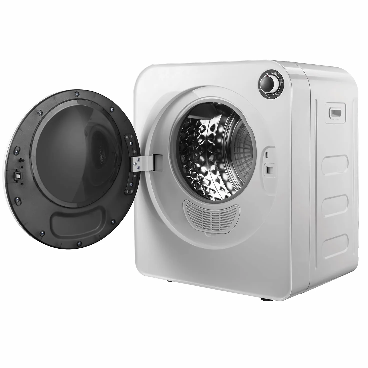 Green Blue GB405 Elektryczna suszarka bębnowa 830 W / do 3 kg / suszarka do ubrań | wolnostojąca lub montowana na ścianie, pięć programów suszenia (suszarka + 1 x zestaw filtrów)