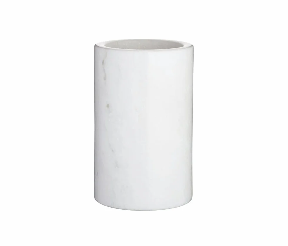 Artesà Marble Wine Cooler, wysokiej jakości uchwyt na napoje/butelki z naturalnego kamienia, chłodziarka do wina – biały