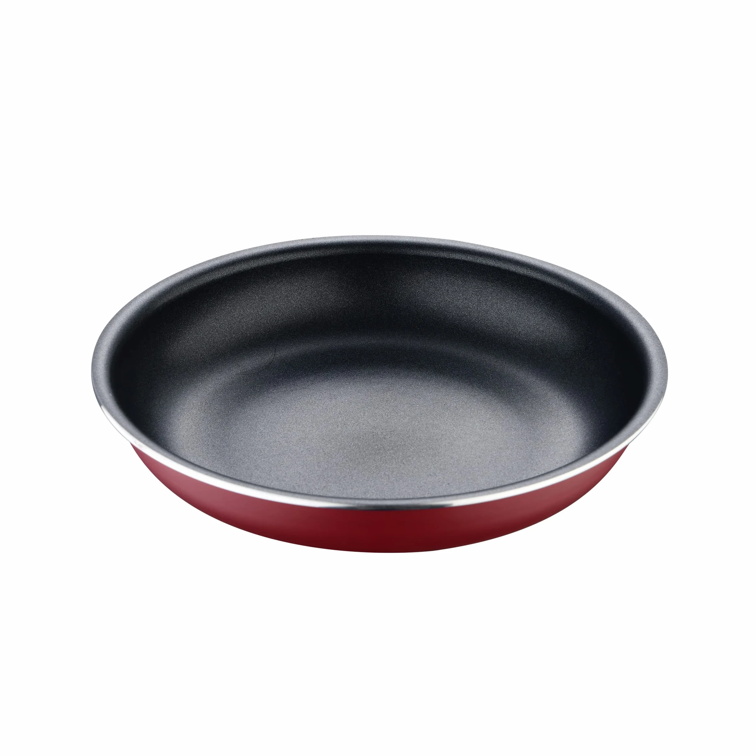 Bergner Click&Cook Red Edition 4-częściowy zestaw patelni 18, 20 i 24 cm + wyjmowany ergonomiczny uchwyt prasowany i nieprzywierający powlekany aluminium do wszystkich kuchenek i piekarników
