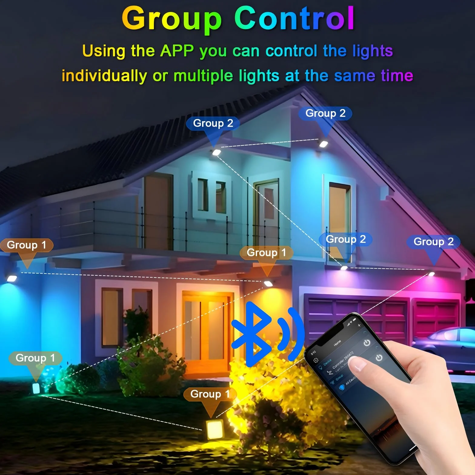 Zewnętrzny reflektor LED RGB 100 W