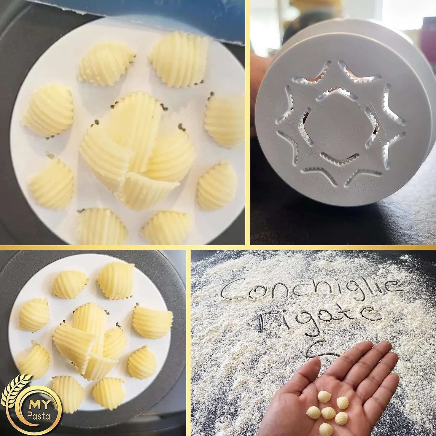 MY Pasta - Conchiglie Rigate S - Akcesoria Do Maszynki Makaronu - Pasta Disc Kompatybilny Z Pasta Maker Avance - Matryca Do Samodzielnego Przygotowania Makaronu