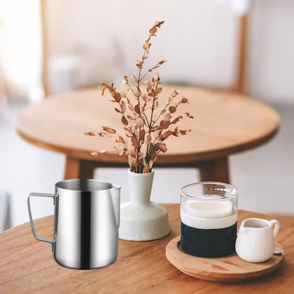 LATRAT 150ml dzbanek do spieniania mleka ze stali nierdzewnej - akcesoria baristy, dzbanek do spieniania mleka do kawy, idealny do espresso, cappuccino i latté