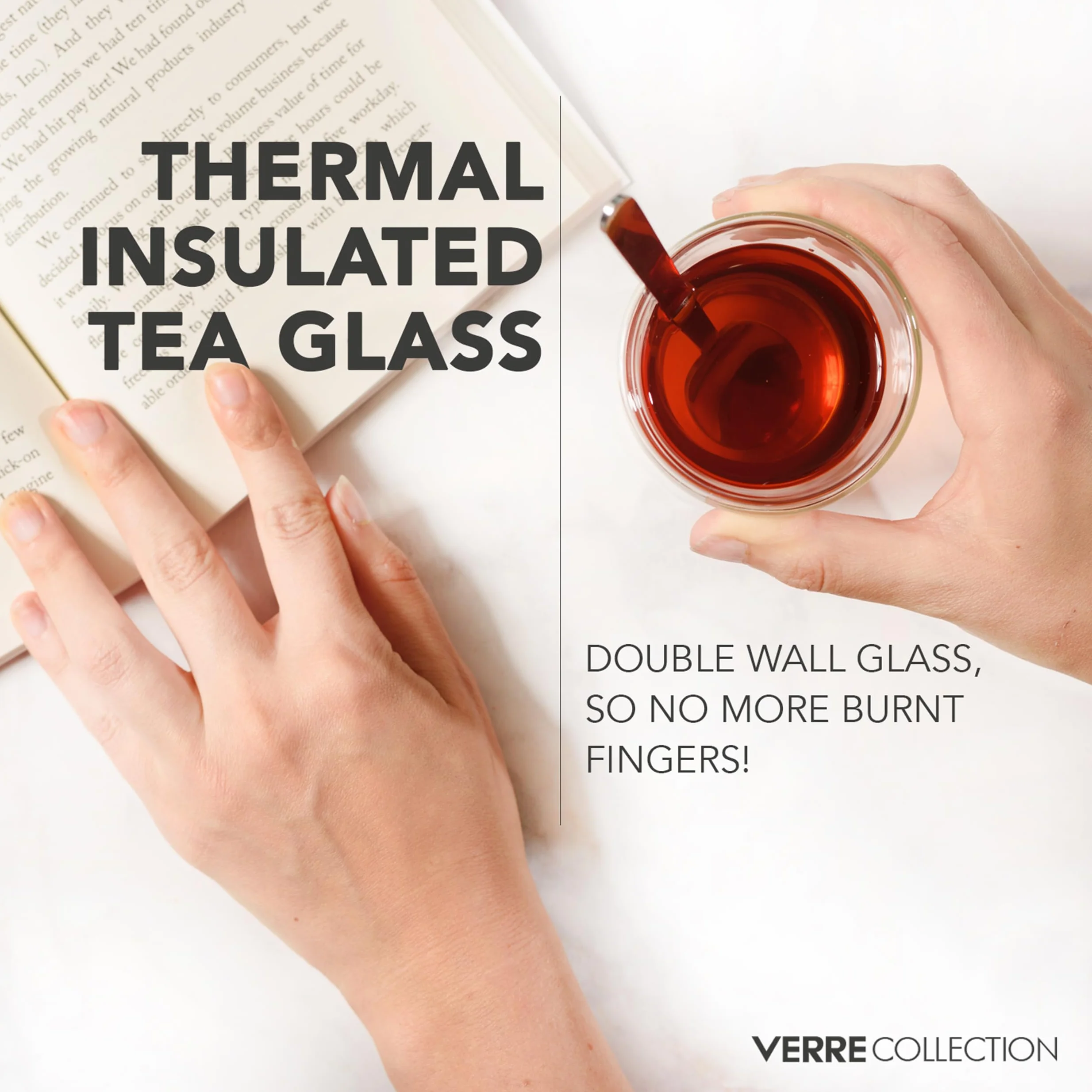 Verre Collection Tureckie kubki do herbaty, podwójne ścianki, 120 ml, zestaw 2 szt., turecki zestaw do herbaty, izolowane, szklane kubki do herbaty, odporne na wysokie temperatury