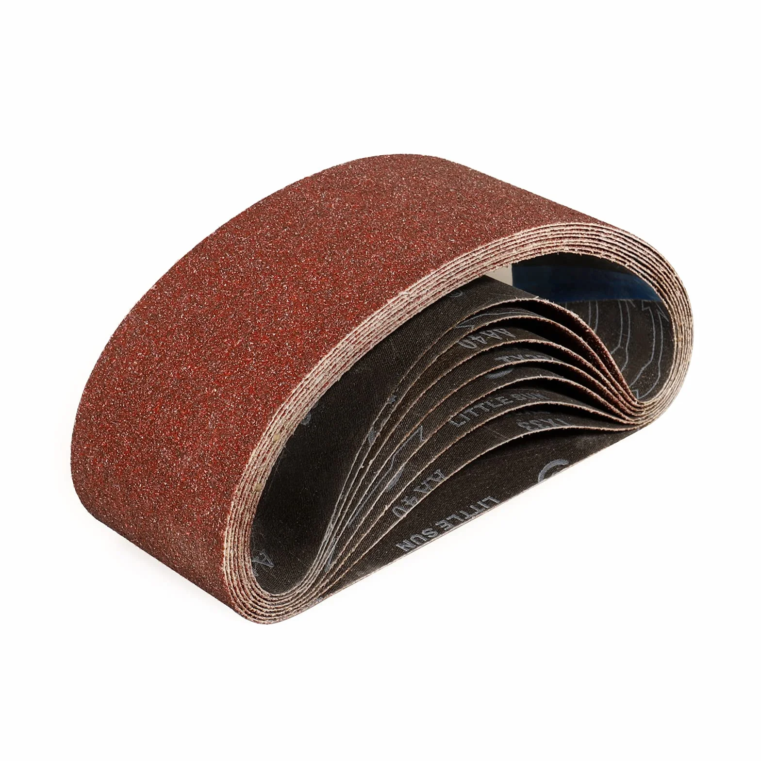 Zestaw taśm ściernych 100 x 610 mm - 8 sztuk, ziarnistość 40, taśmy z papieru ściernego do przenośnej szlifierki taśmowej