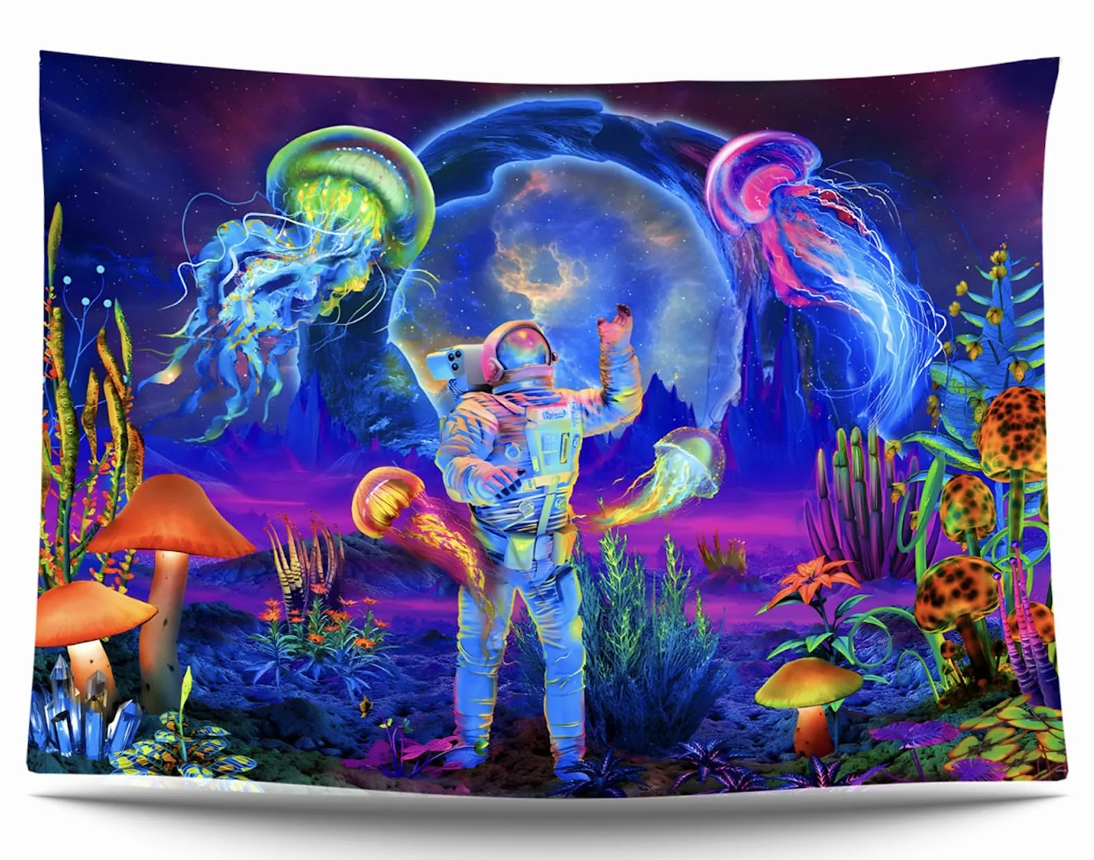 Gobelin świecący w ciemności UV 200 x 150 cm neon