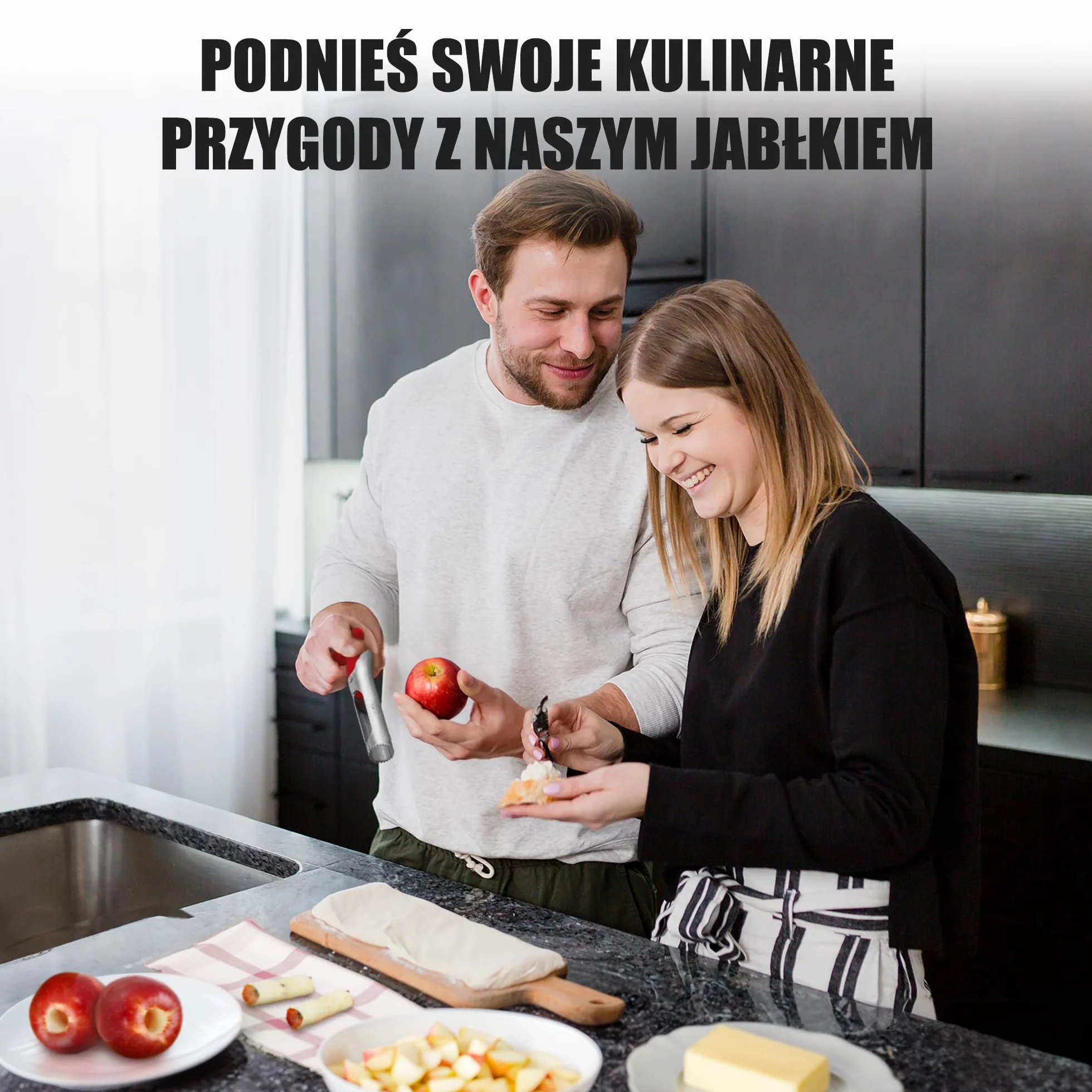 Zulay Premium Corer do jabłek, łatwy w użyciu, trwały, do jabłek, gruszek, papryki, stal nierdzewna, czerwony