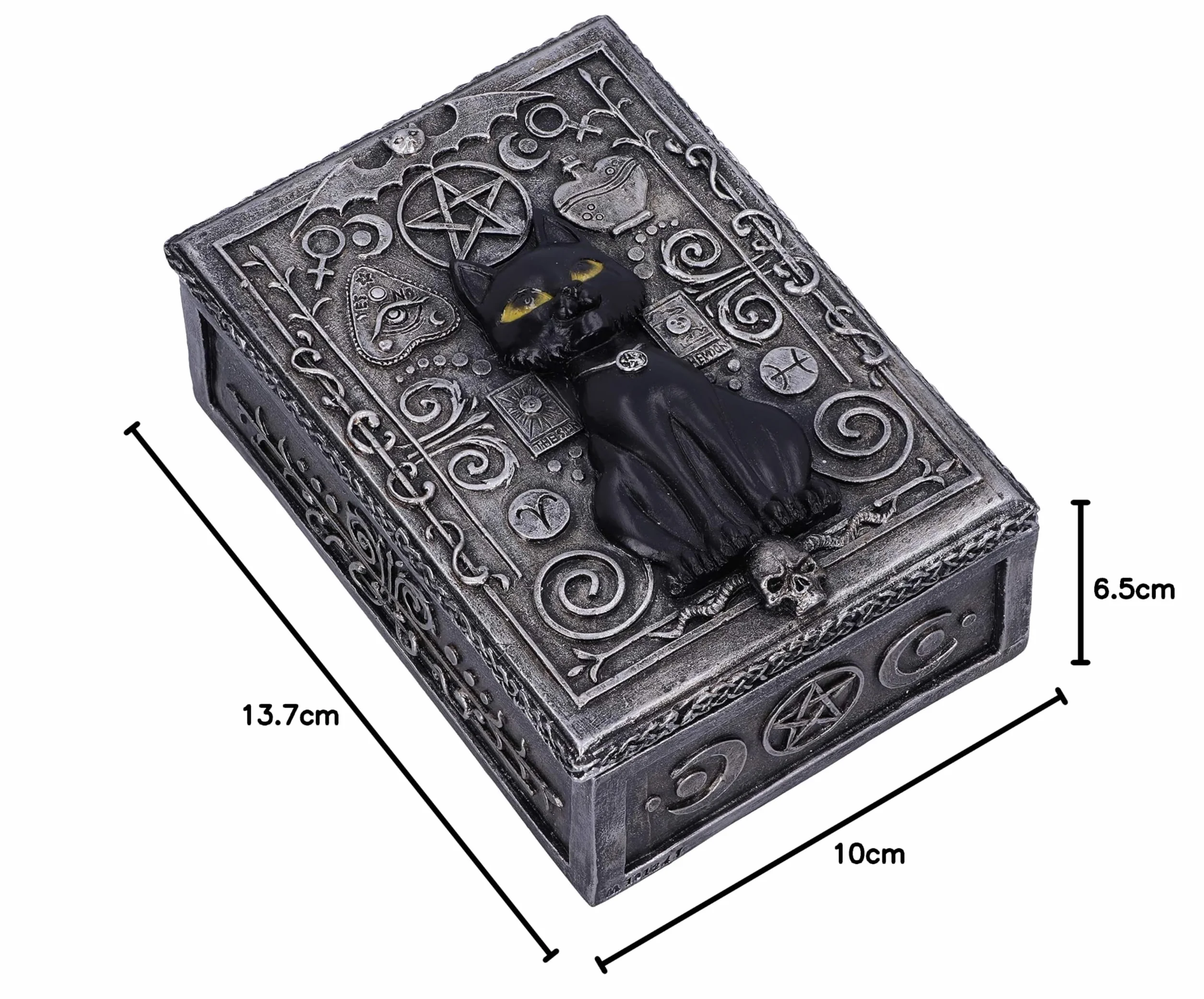 Nemesis Now Familiar Spell Black Cat Sigil pudełko na drobiazgi 13,7 cm