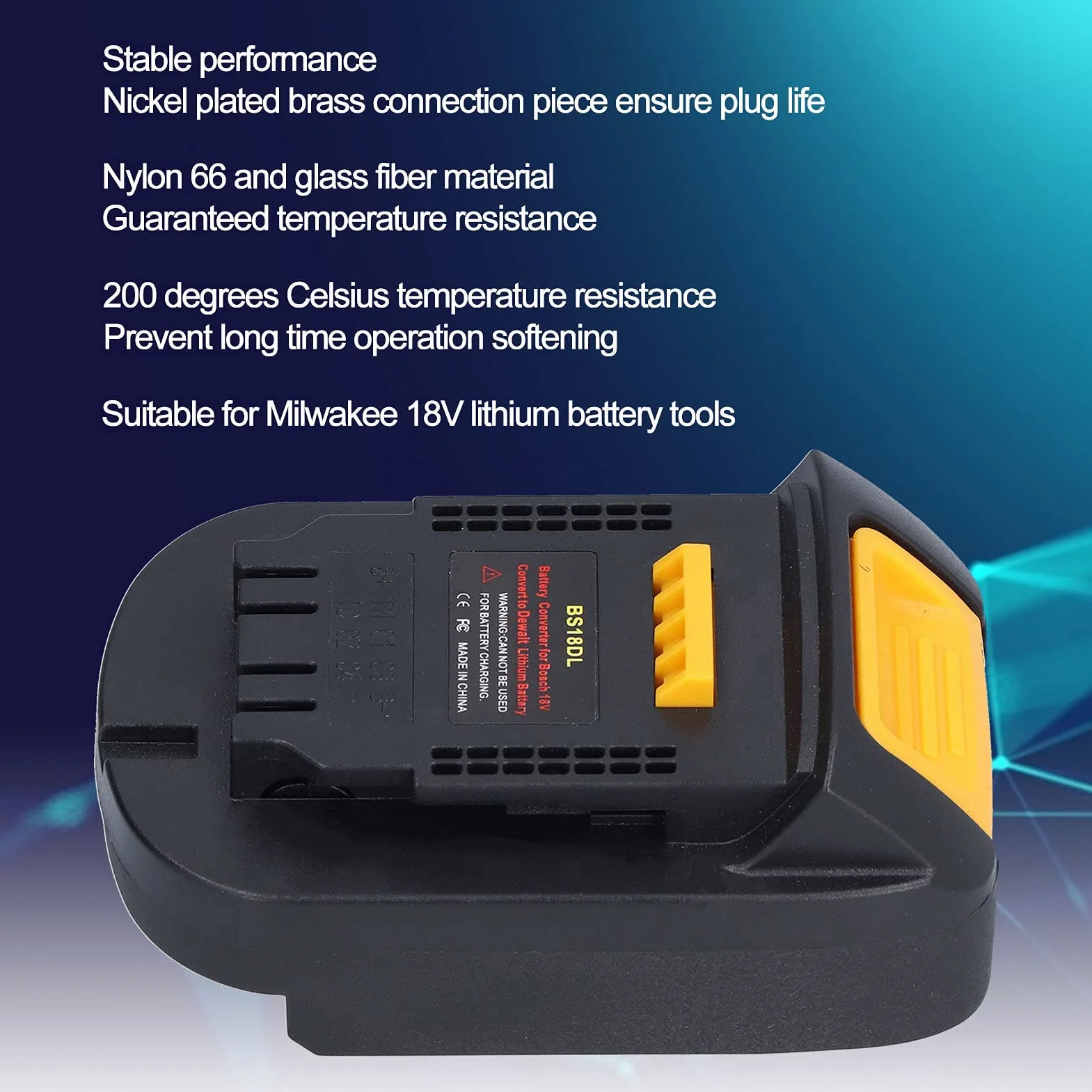 Konwerter Adaptera Akumulatora do Elektronarzędzi Litowych Bosch 18V BS18DL Dock Adapter Złącza Zasilania