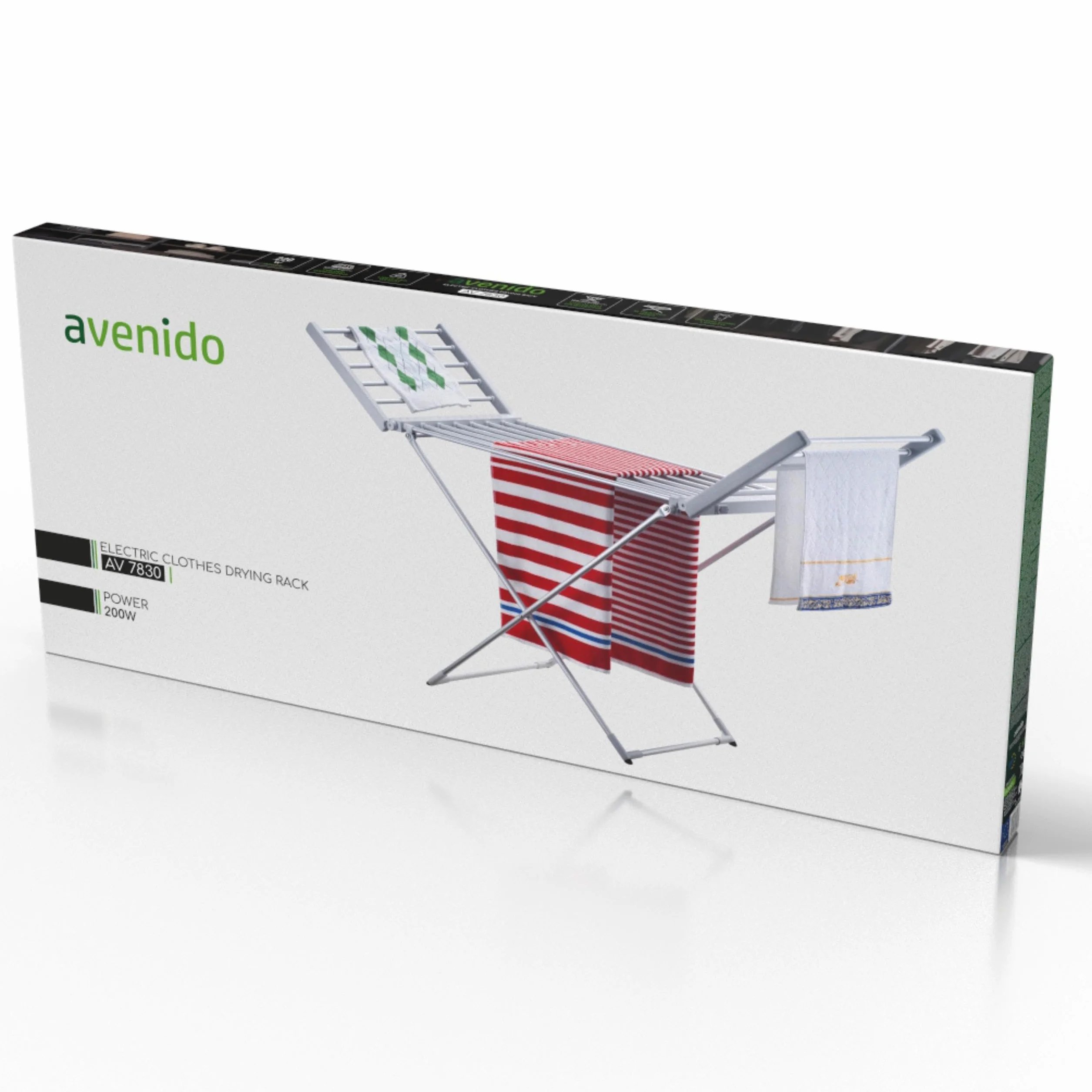 Elektryczna suszarka na pranie, Suszarka do ubrań z 18 prętami grzejnymi, Podgrzewany stojak do suszenia prania o mocy 220W, 148 x 52,5 x 90 cm, Skraca czas suszenia, IP22, Srebrno-Biała