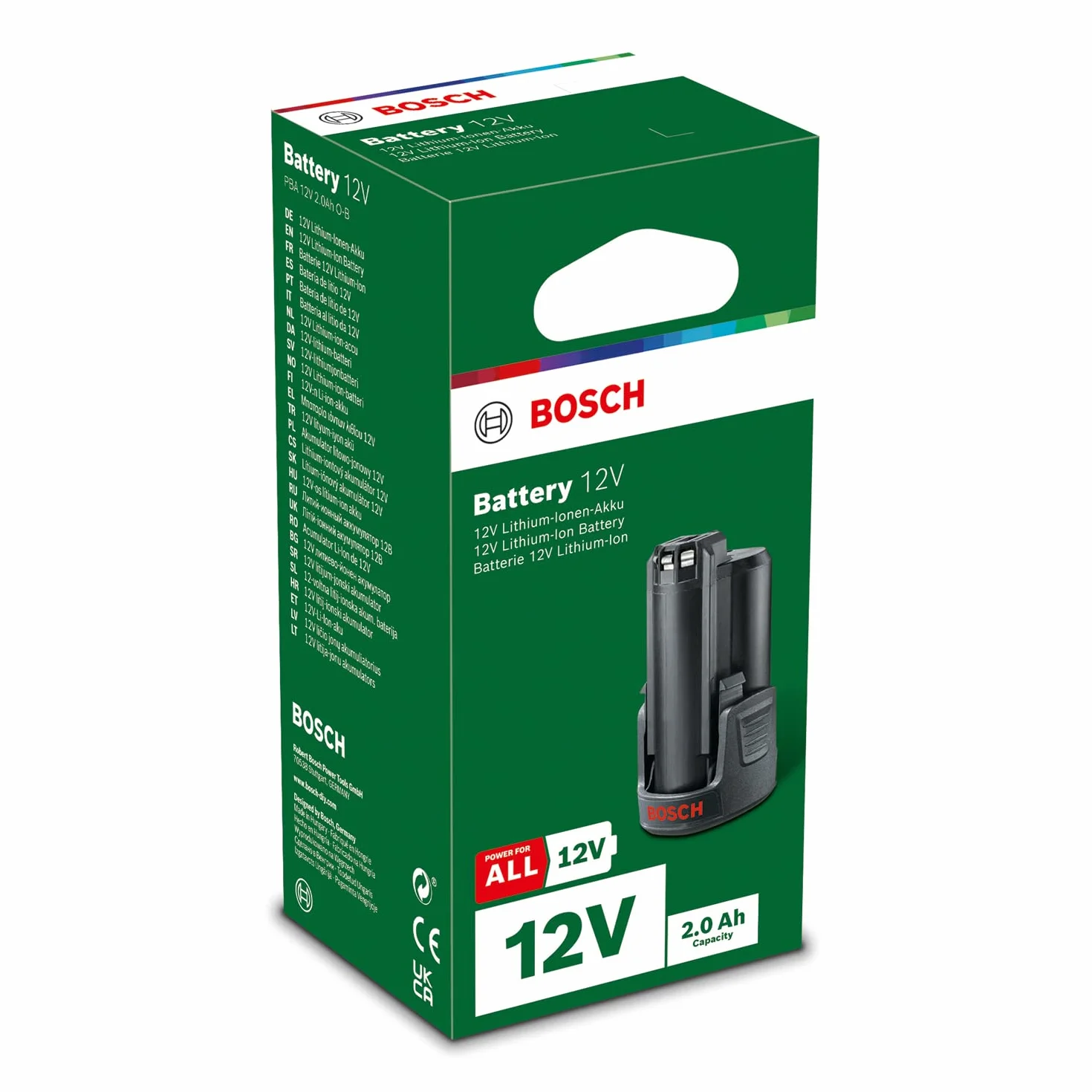 Bosch 1600A02N79 Akumulator, Czarny, 12 VV